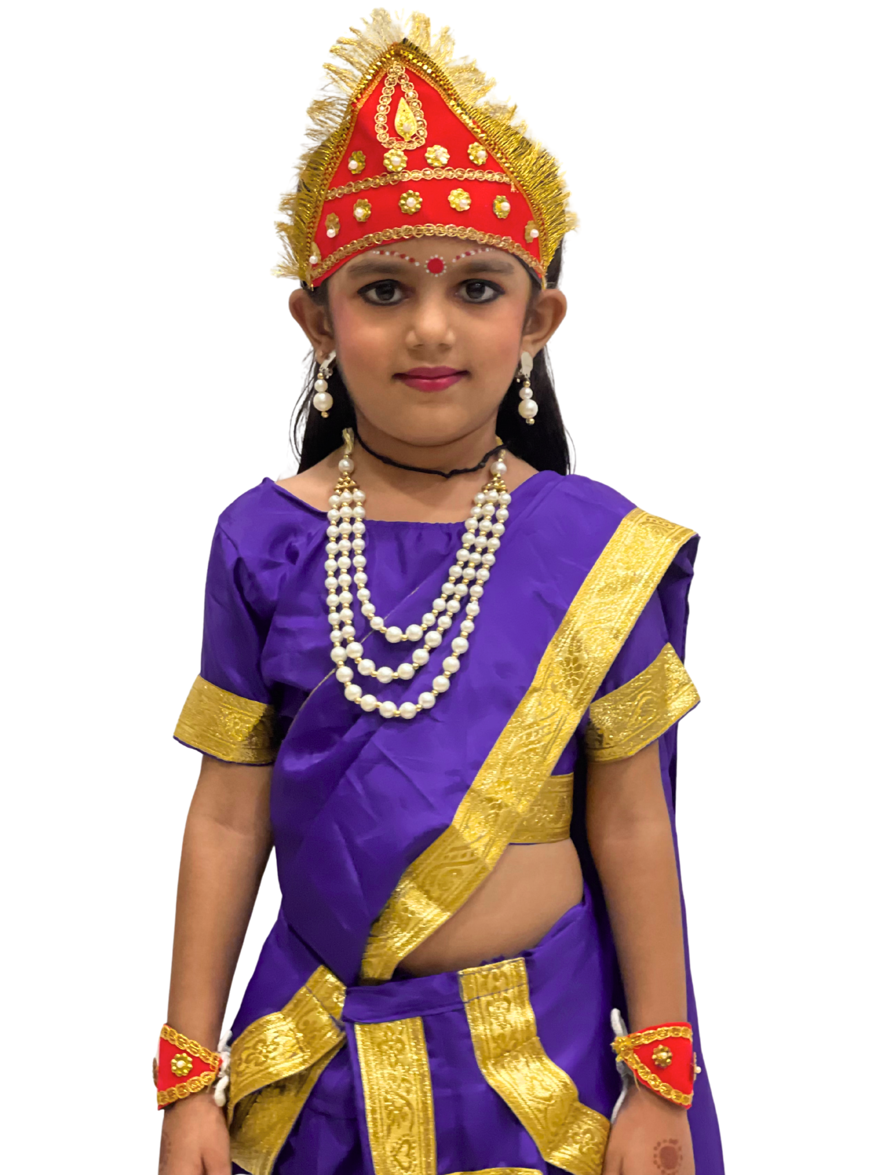 Navdurga Devi Costume for Kids – 9 Goddess|Shailaputri, Brahmacharini, Chandraghanta, Kushmanda, Skandamata, Katyayani, Kalaratri, Mahagauri, Siddhidatri