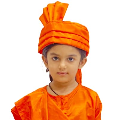 Kids Swamivivek anand turban for kids| orange fancy turban for kids