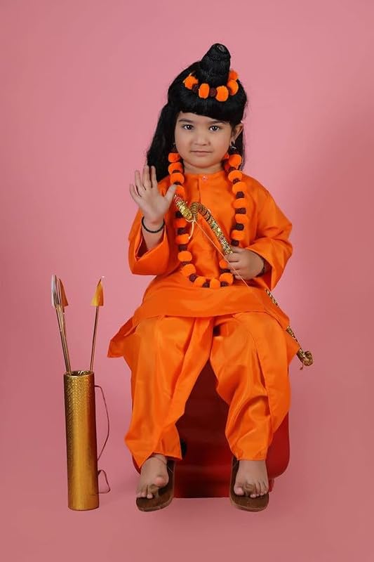 Vanwasi Ram | Shree Ram Costume |with golden bow,hairbun and rudraksh Jewellery | without arrows and quiver