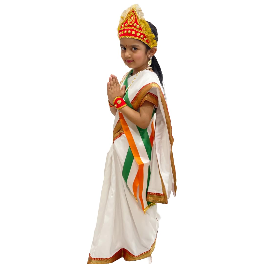 Bharatmata full Costume set for Kids, Mother india costume