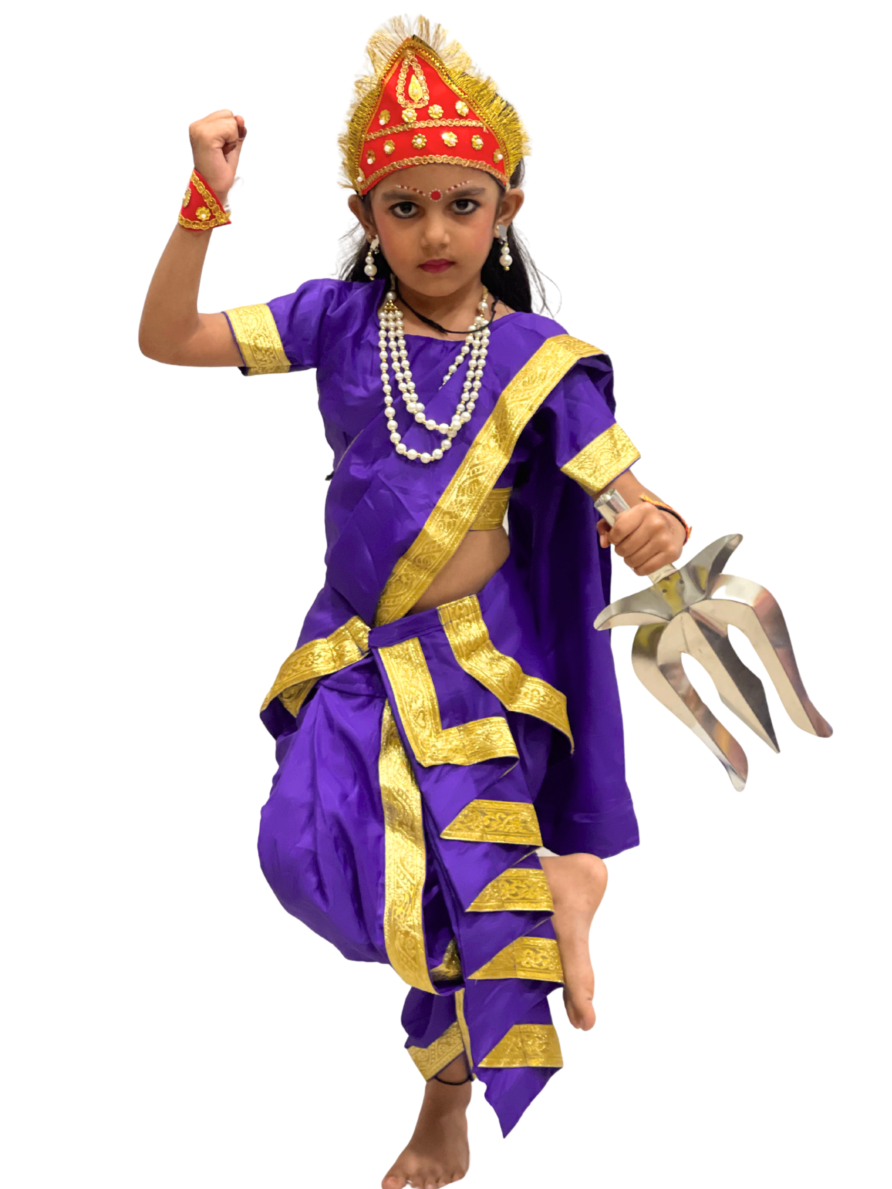 Navdurga Devi Costume for Kids – 9 Goddess|Shailaputri, Brahmacharini, Chandraghanta, Kushmanda, Skandamata, Katyayani, Kalaratri, Mahagauri, Siddhidatri