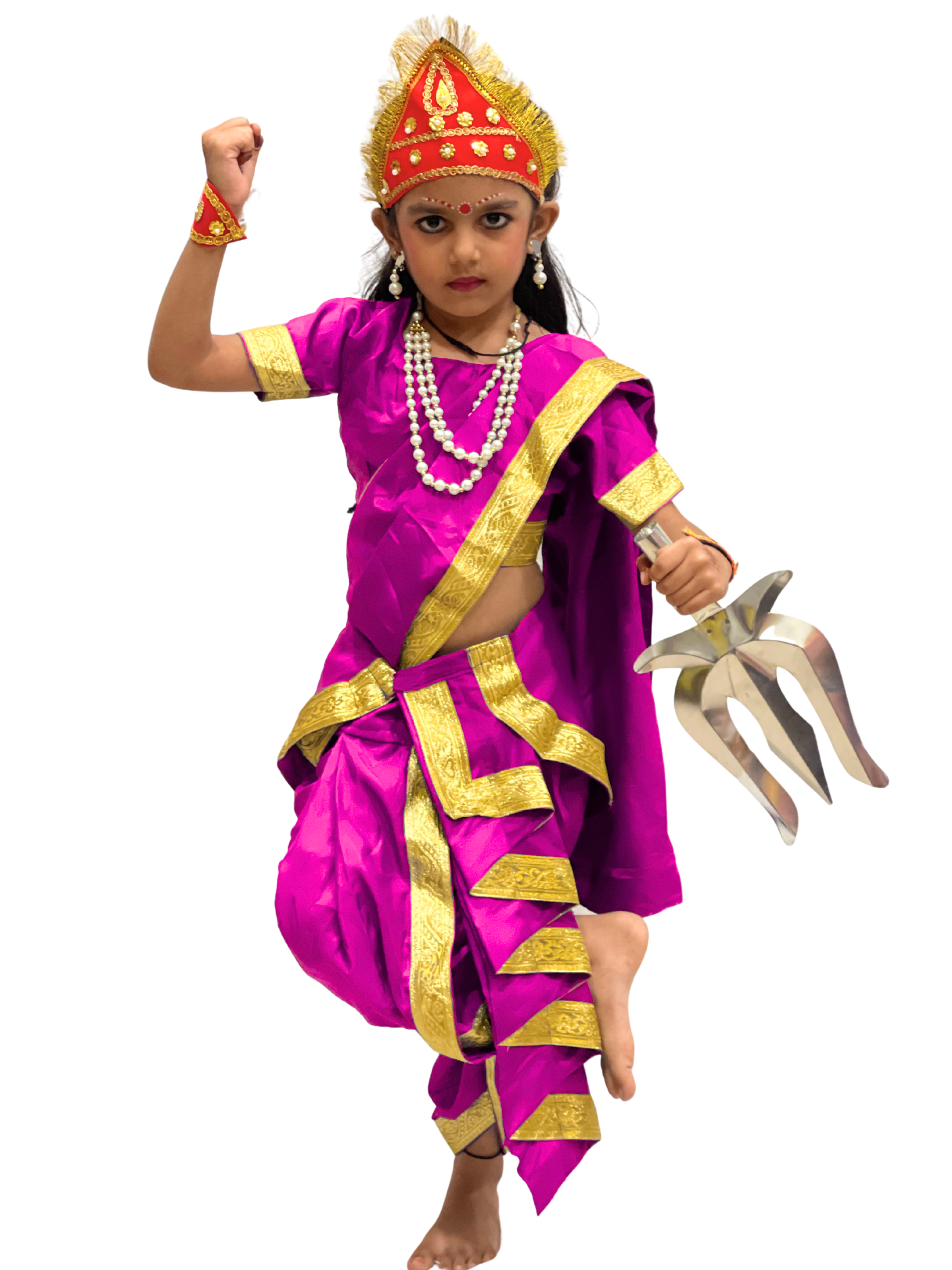 Navdurga Devi Costume for Kids – 9 Goddess|Shailaputri, Brahmacharini, Chandraghanta, Kushmanda, Skandamata, Katyayani, Kalaratri, Mahagauri, Siddhidatri