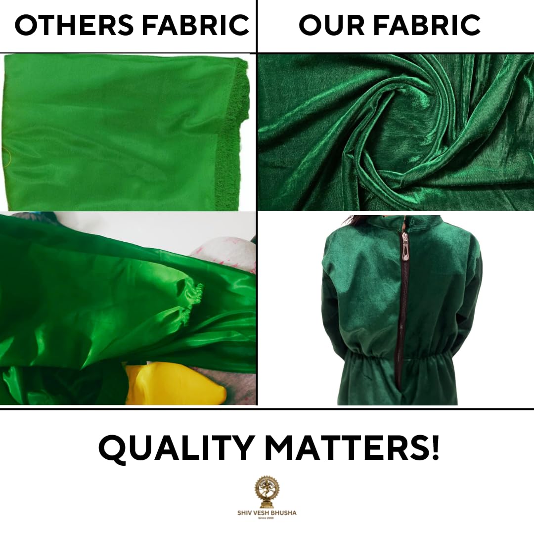 Kids Flower Costume, Premium Velvet Jumpsuit with Floral Headpiece, Available in Pink/Yellow/Red/blue/Purple