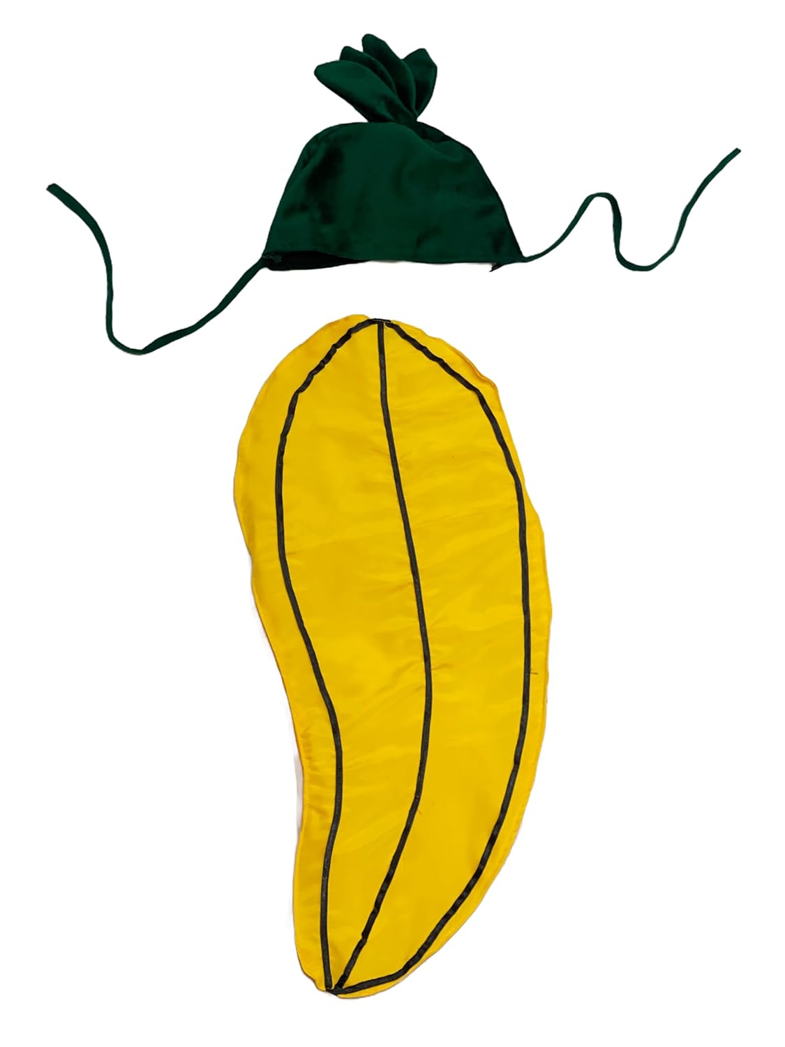 Banana Costume for Kids – Fancy Dress with Velvet Cap & Soft Polycotton Banana Body