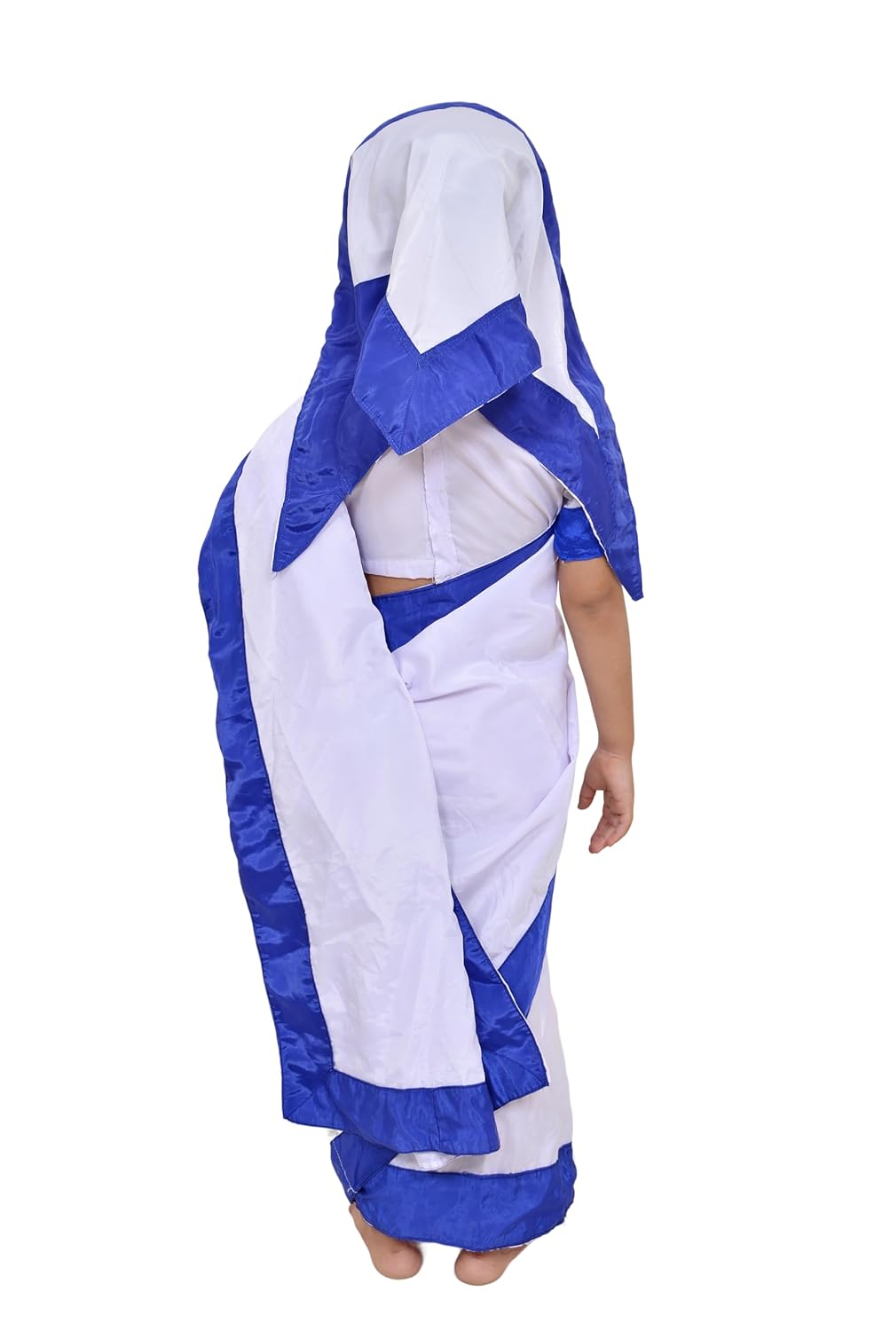Mother Teresa dress for kids ready mate sari with scarf and silver cross