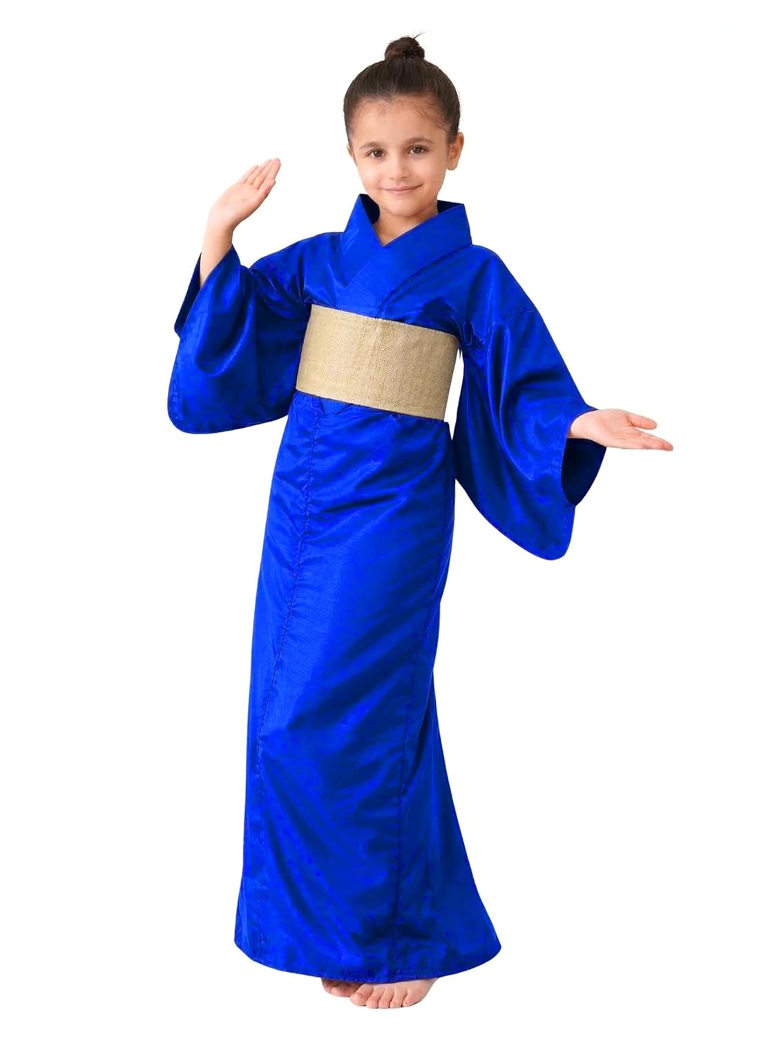 Japanese Kimono Costume with Belt for Kids & Adults | Traditional Japan Cultural Dress | International Country Fancy Dress Outfit |School Event & Cosplay Costume