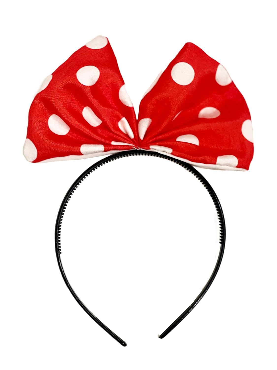 Minnie Mouse Costume Dress for Girls | Red Polka Dot Fancy Dress with Headband