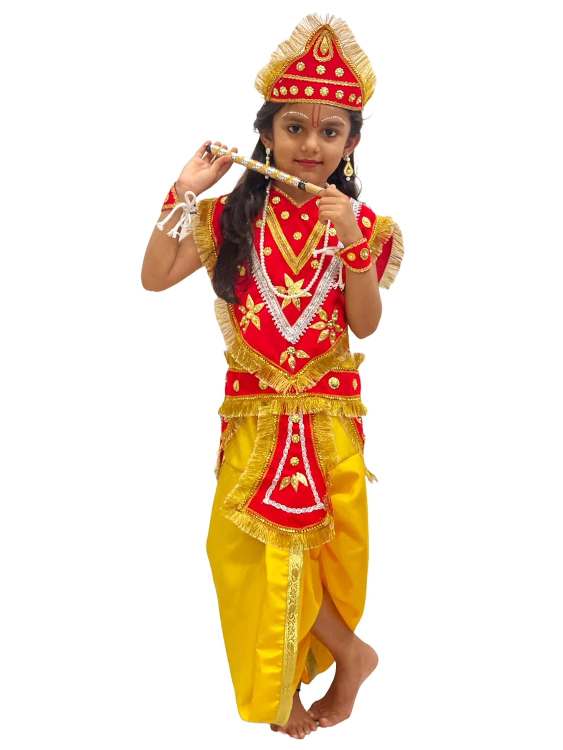 Kids Krishna Costume complete set for Janmashtami | Dwarkadish Dress for kids  (2-16 Years)