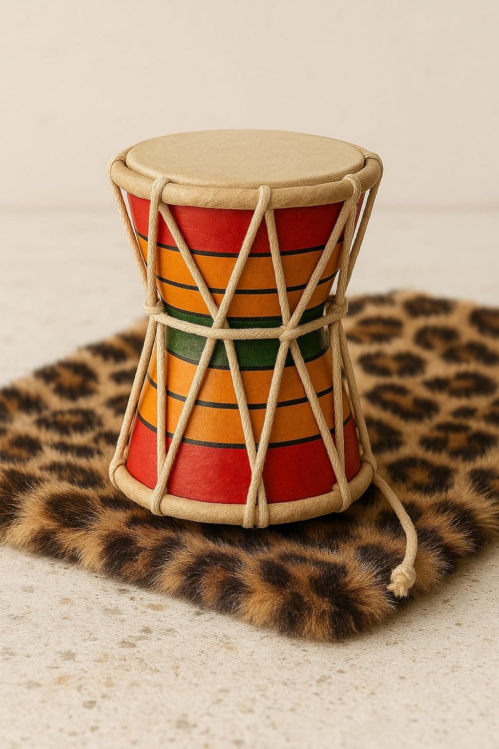 Handmade Big size Damru 5 Inch – Traditional Indian Damru for Lord Shiva Costume Accessories,