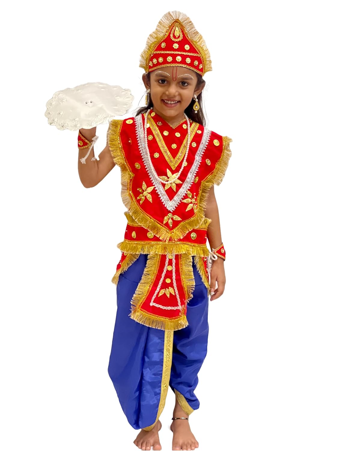 Kids Lord Vishnu, Narayan Costume, Traditional Indian Mythological Dress for kids