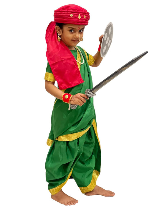 Rani Laxmi Bai Costume for Girls | Jhasi ki rani Dress for Kids with Accessories