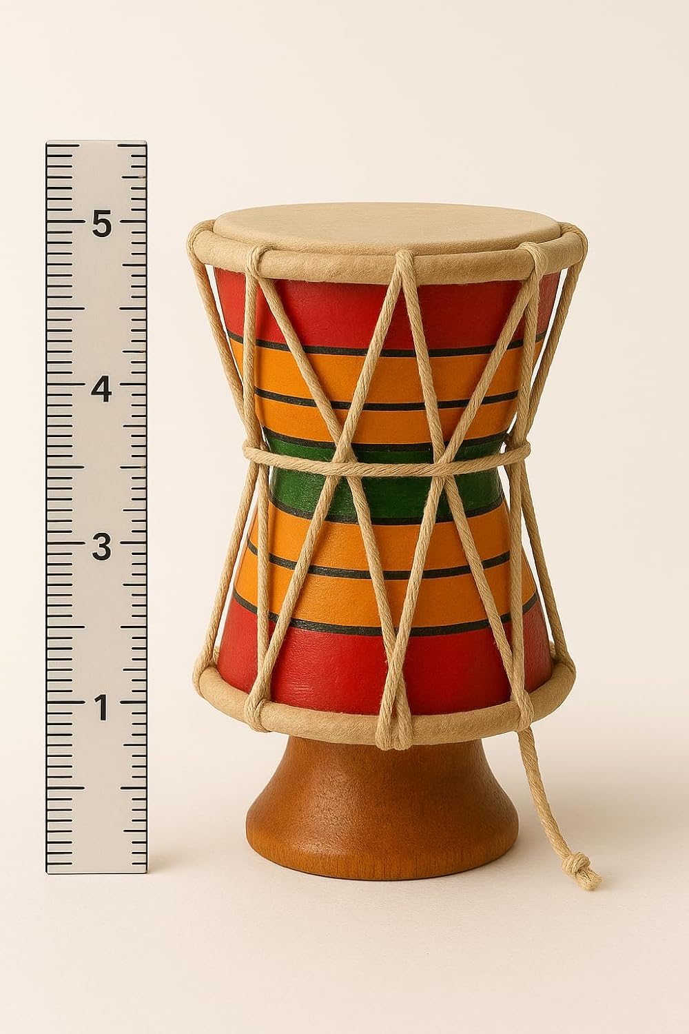 Handmade Big size Damru 5 Inch – Traditional Indian Damru for Lord Shiva Costume Accessories,