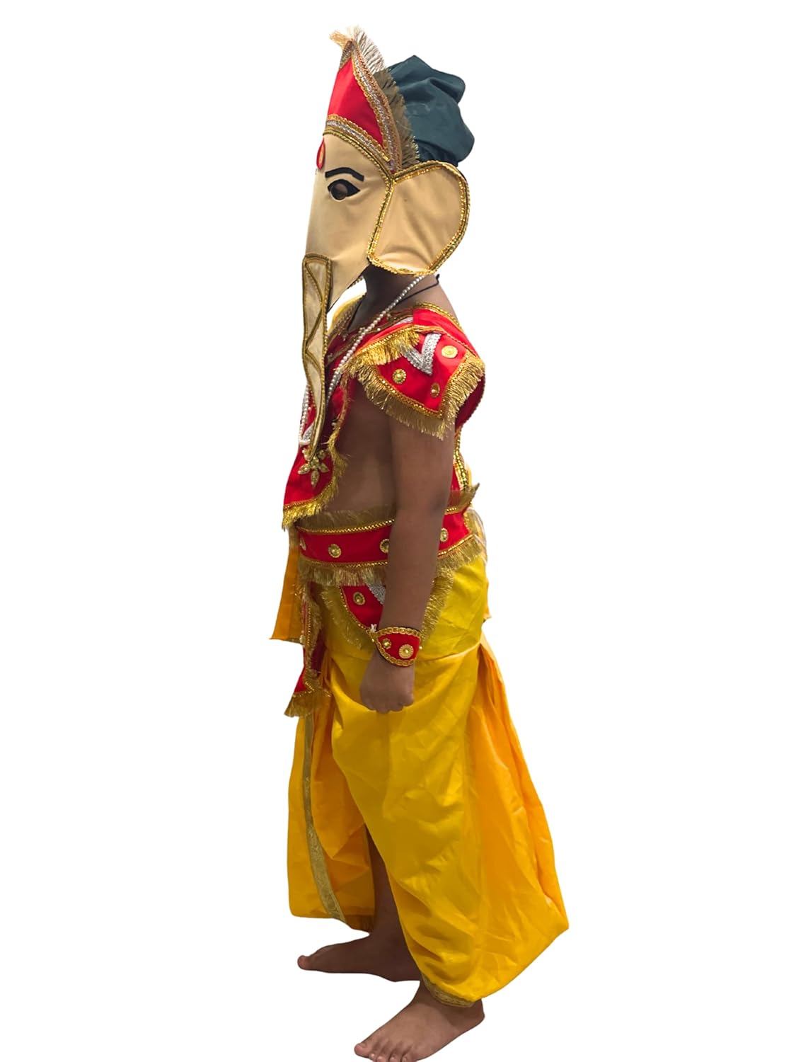 Lord Ganesha Costume for Kids | Bal Ganesh Fancy Dress for Boys & Girls | Ganpati Festival (With Kawach & Without Kawach Variants)