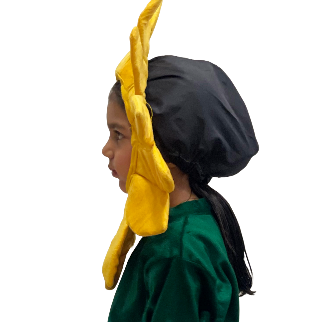 Kids Flower Costume Headpiece, Foam & Velvet Fancy Dress Mask, School Functions,Available in pink,red,yellow,blue & purple