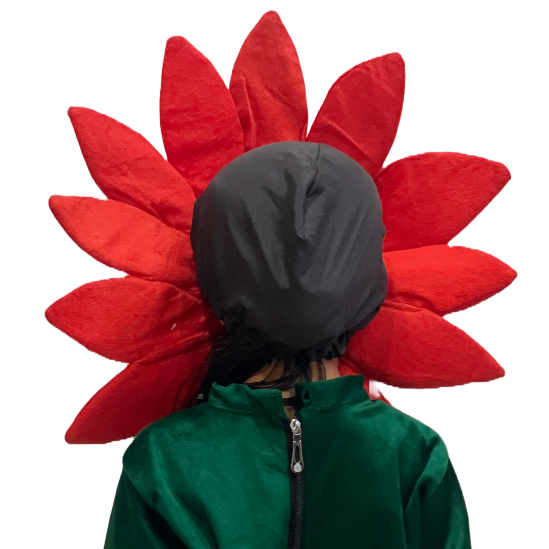 Kids Flower Costume Headpiece, Foam & Velvet Fancy Dress Mask, School Functions,Available in pink,red,yellow,blue & purple