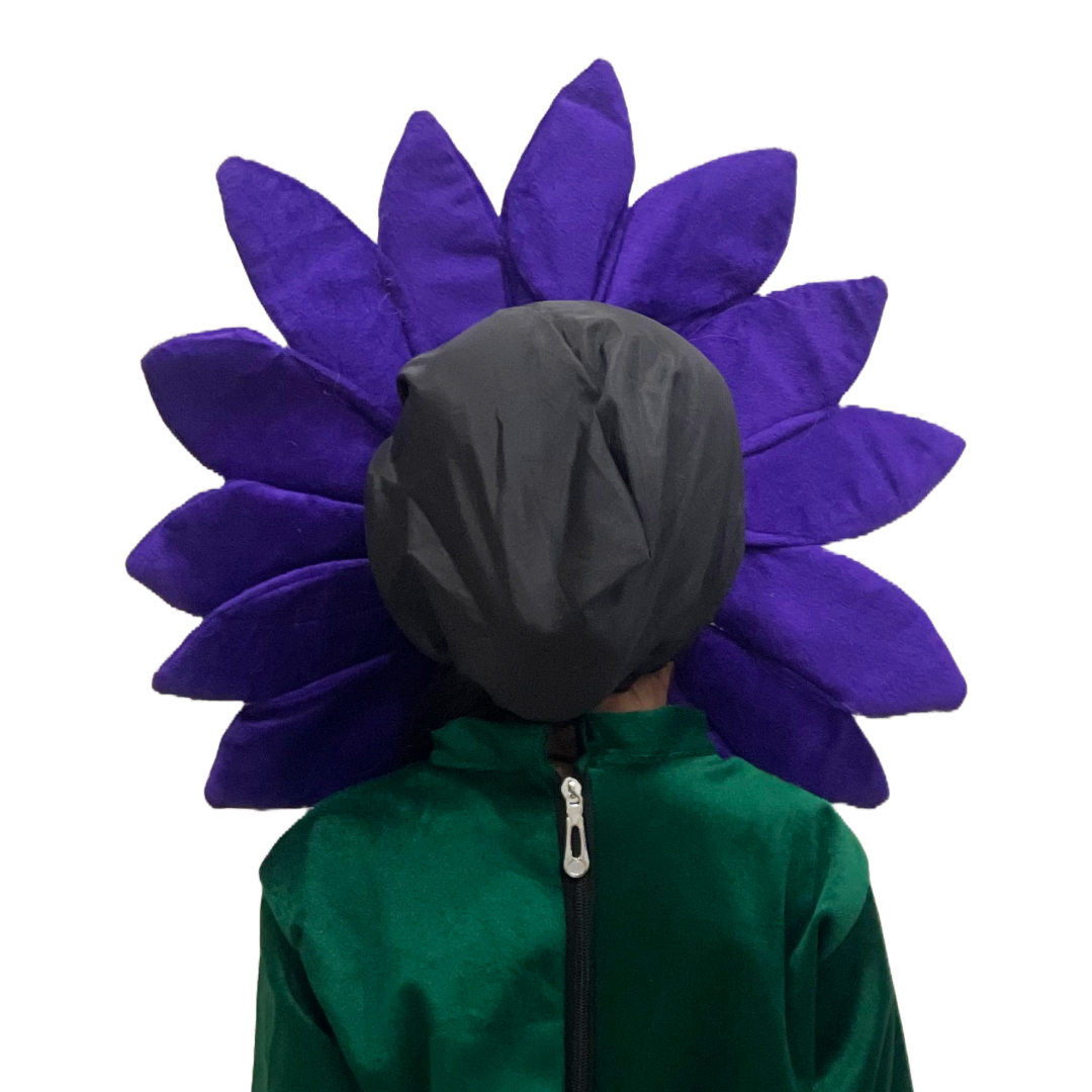 Kids Flower Costume Headpiece, Foam & Velvet Fancy Dress Mask, School Functions,Available in pink,red,yellow,blue & purple