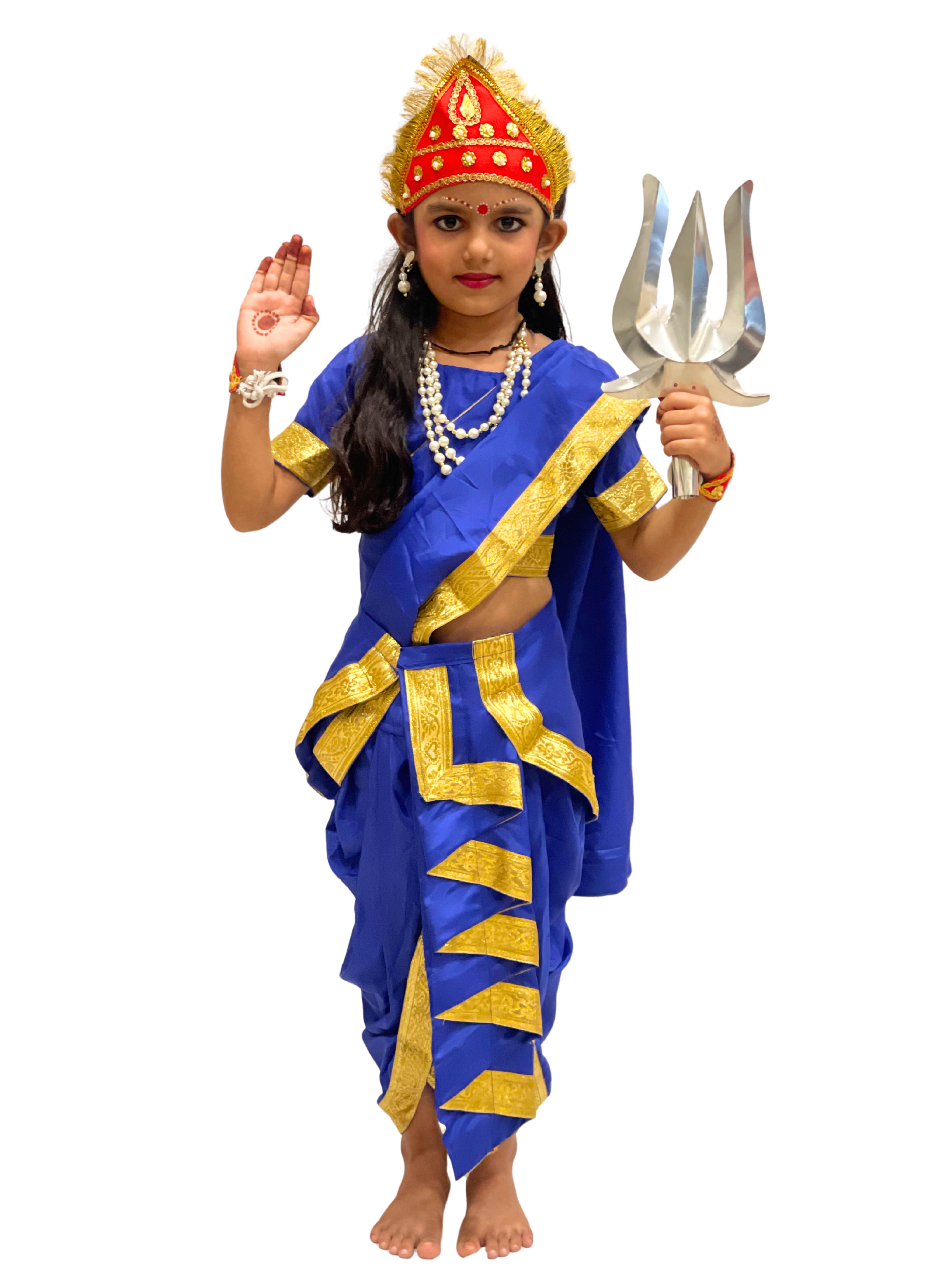 Navdurga Devi Costume for Kids – 9 Goddess|Shailaputri, Brahmacharini, Chandraghanta, Kushmanda, Skandamata, Katyayani, Kalaratri, Mahagauri, Siddhidatri