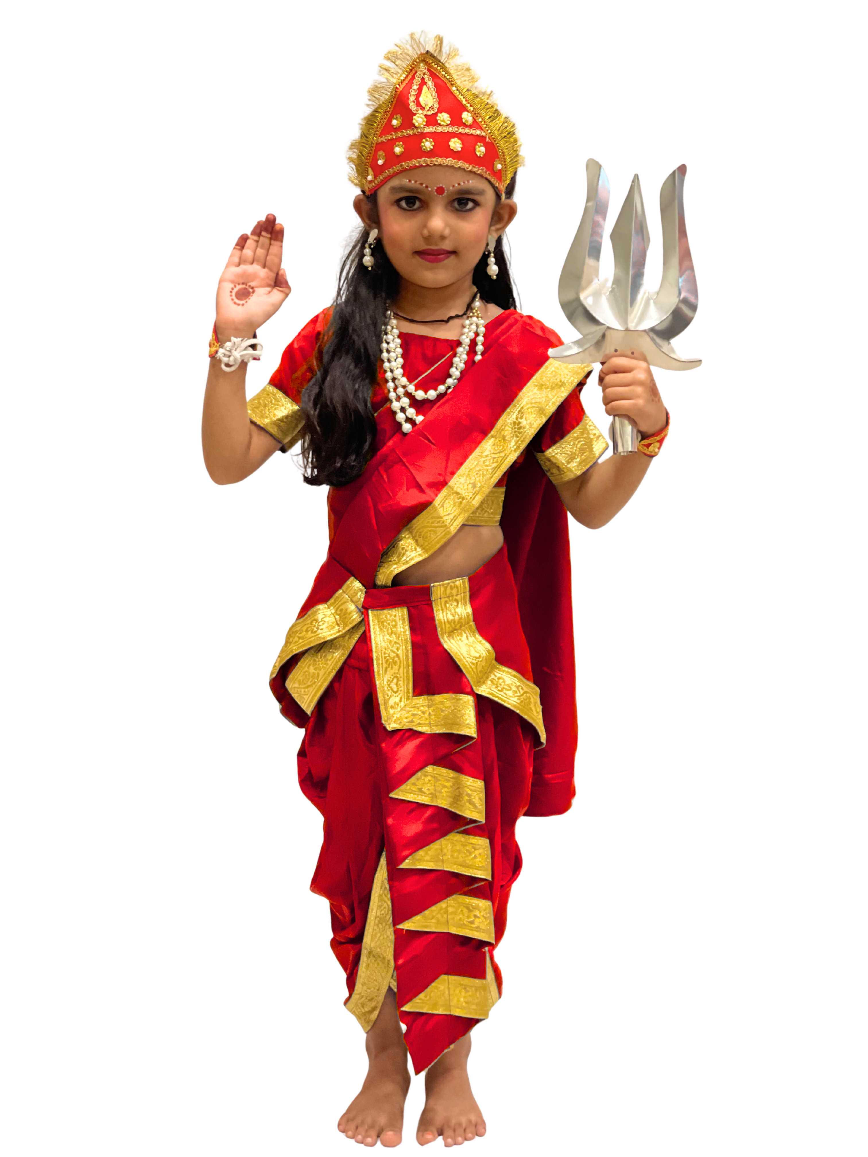 Navdurga Devi Costume for Kids – 9 Goddess|Shailaputri, Brahmacharini, Chandraghanta, Kushmanda, Skandamata, Katyayani, Kalaratri, Mahagauri, Siddhidatri