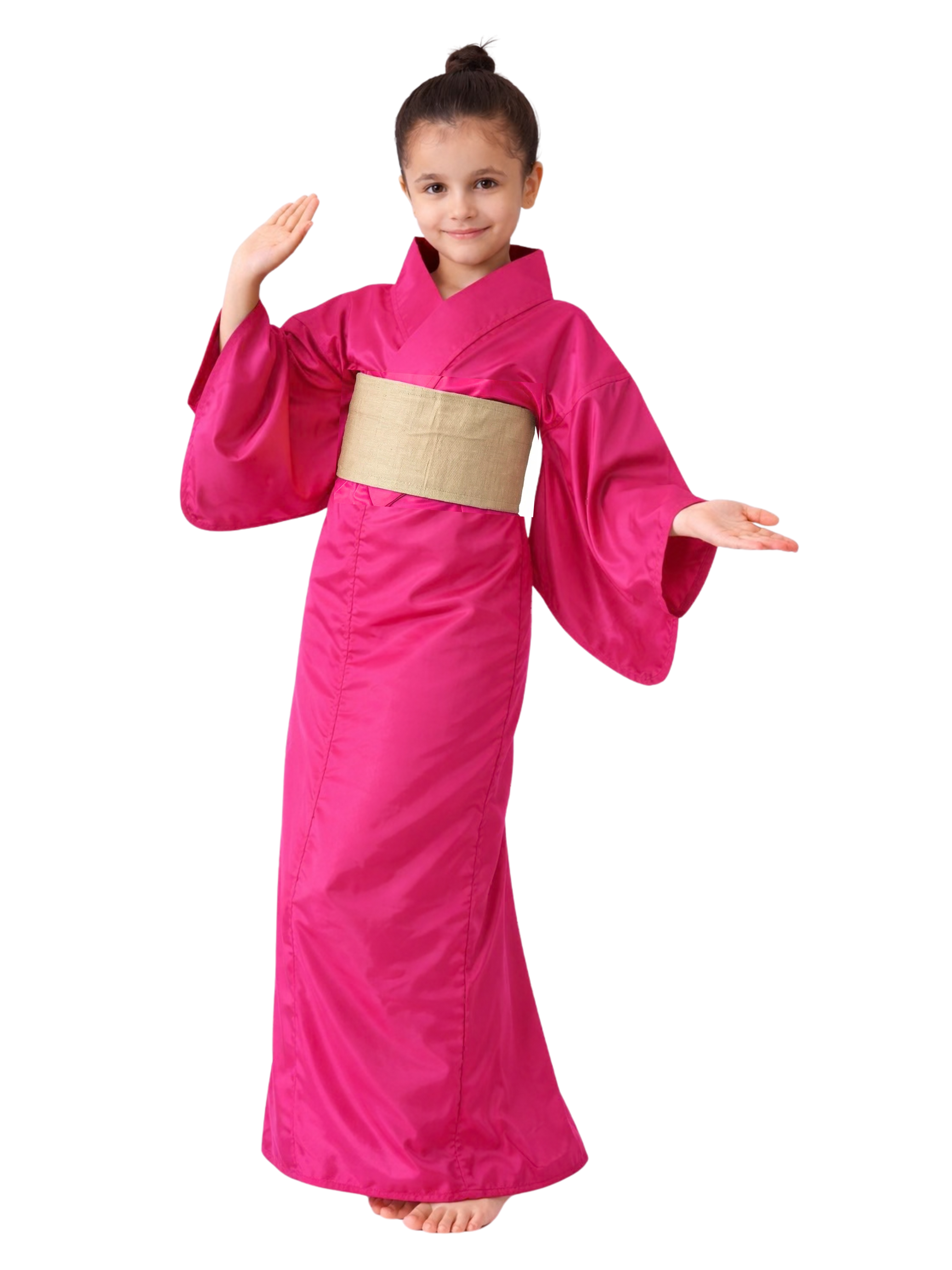 Japanese Kimono Costume with Belt for Kids & Adults | Traditional Japan Cultural Dress | International Country Fancy Dress Outfit |School Event & Cosplay Costume