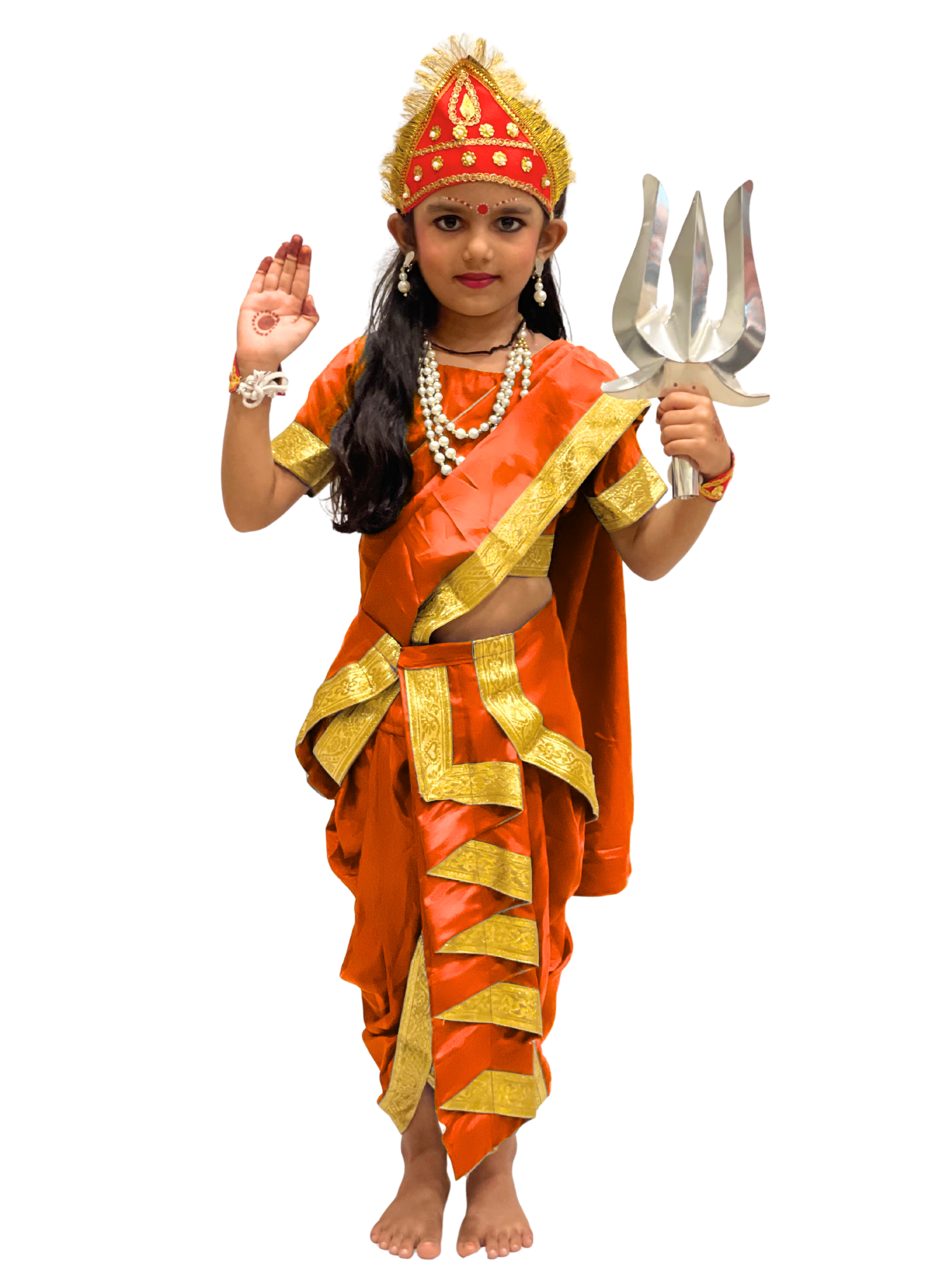 Navdurga Devi Costume for Kids – 9 Goddess|Shailaputri, Brahmacharini, Chandraghanta, Kushmanda, Skandamata, Katyayani, Kalaratri, Mahagauri, Siddhidatri