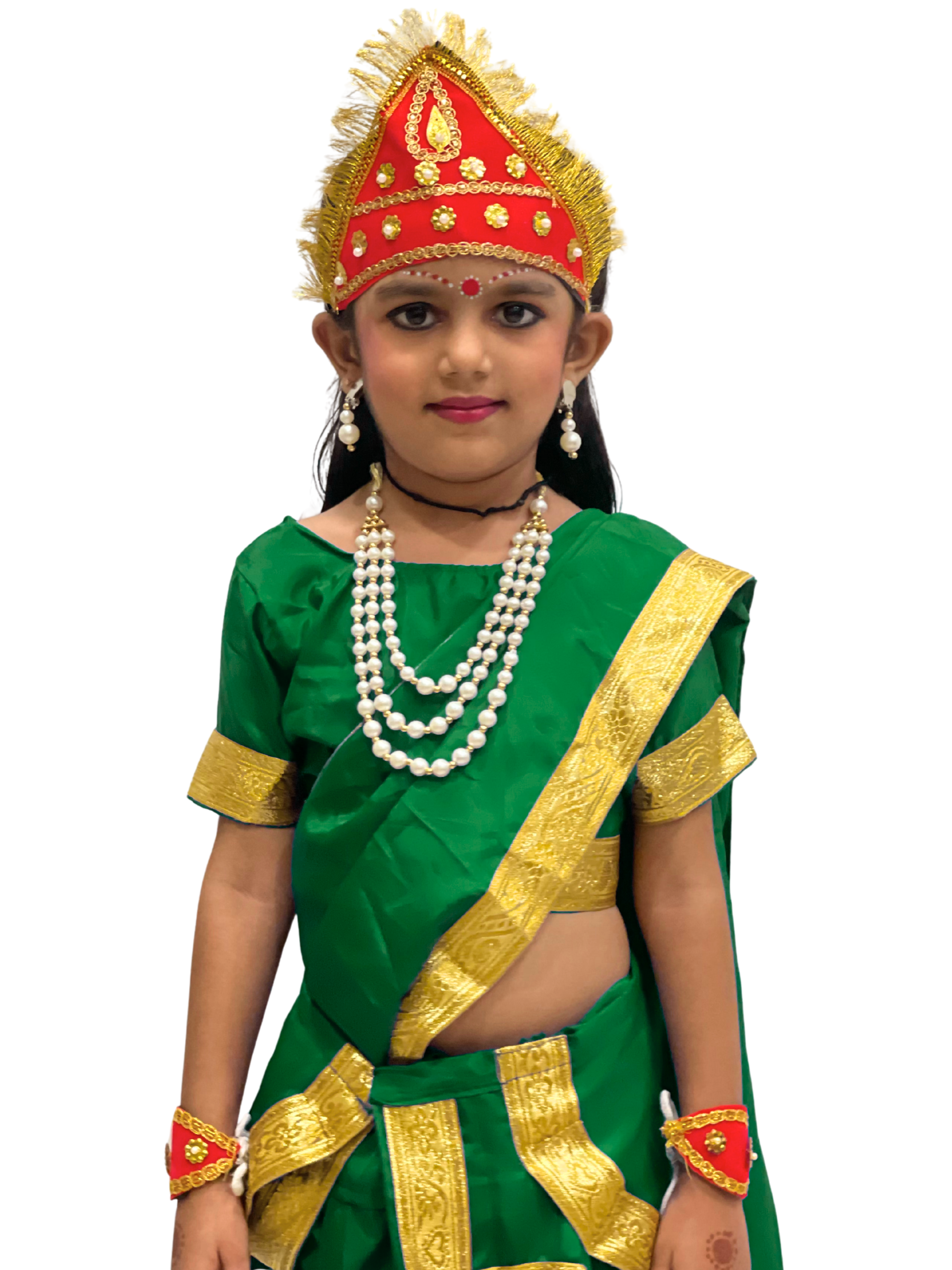 Navdurga Devi Costume for Kids – 9 Goddess|Shailaputri, Brahmacharini, Chandraghanta, Kushmanda, Skandamata, Katyayani, Kalaratri, Mahagauri, Siddhidatri