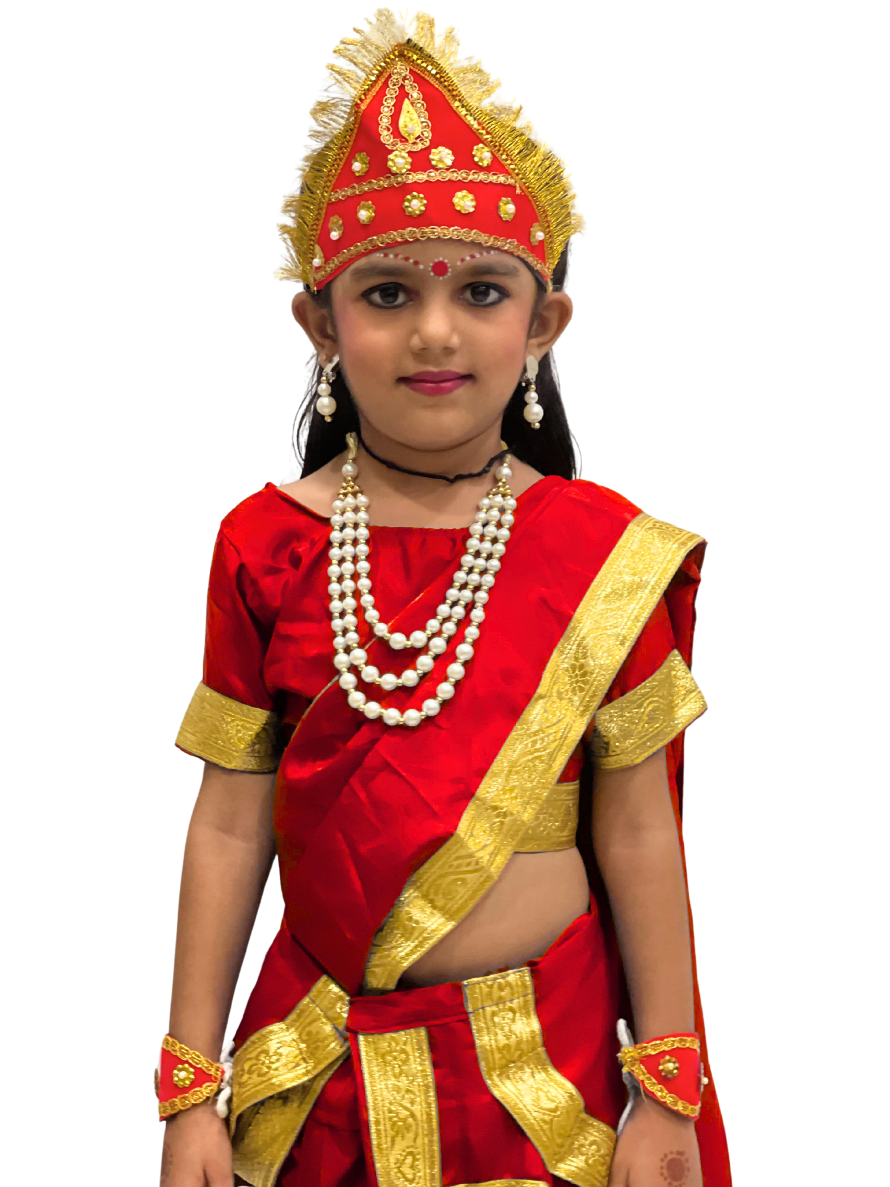Navdurga Devi Costume for Kids – 9 Goddess|Shailaputri, Brahmacharini, Chandraghanta, Kushmanda, Skandamata, Katyayani, Kalaratri, Mahagauri, Siddhidatri