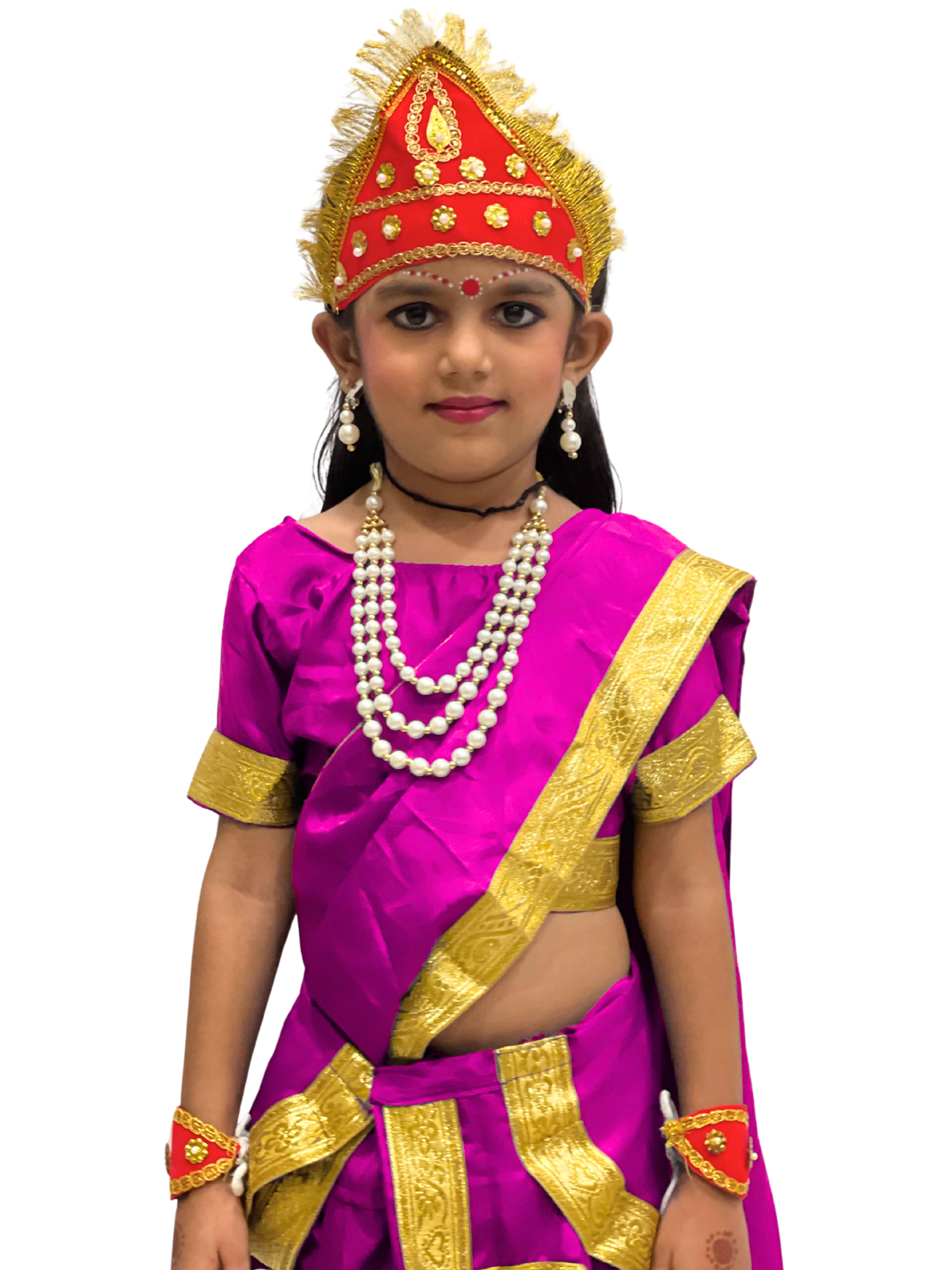 Navdurga Devi Costume for Kids – 9 Goddess|Shailaputri, Brahmacharini, Chandraghanta, Kushmanda, Skandamata, Katyayani, Kalaratri, Mahagauri, Siddhidatri