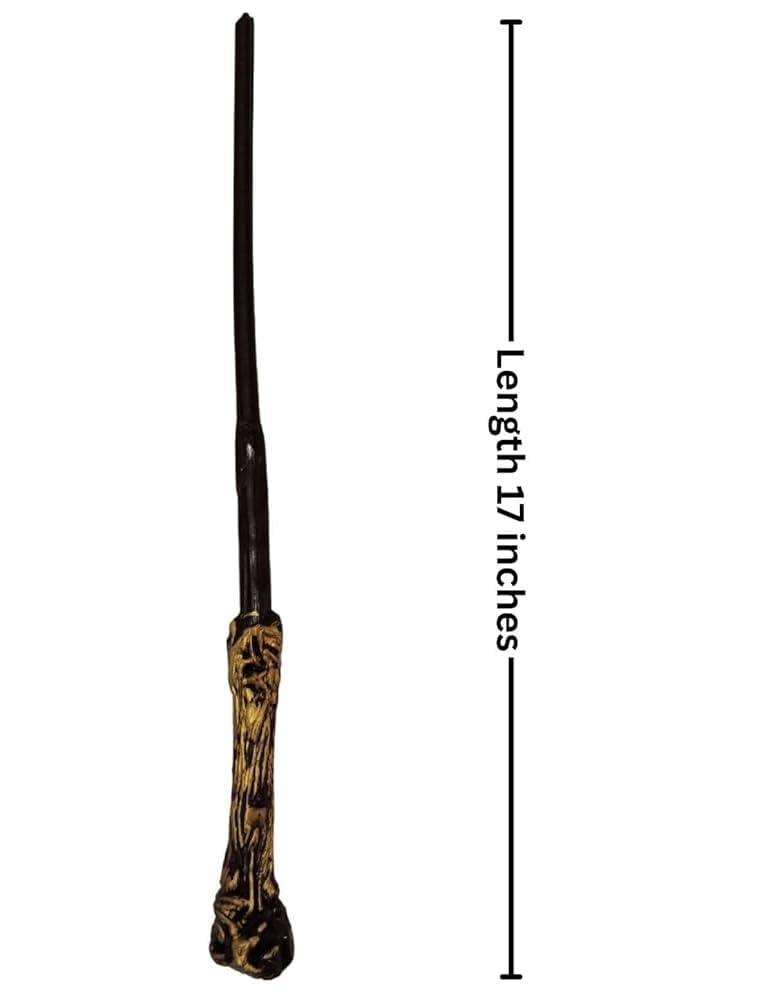 Harry Potter Costume Kit for Kids | Wizard Robe with Magic Wand & Round Glasses | Hogwarts Style Fancy Dress for Boys & Girls | Halloween, Cosplay & Theme Party Outfit