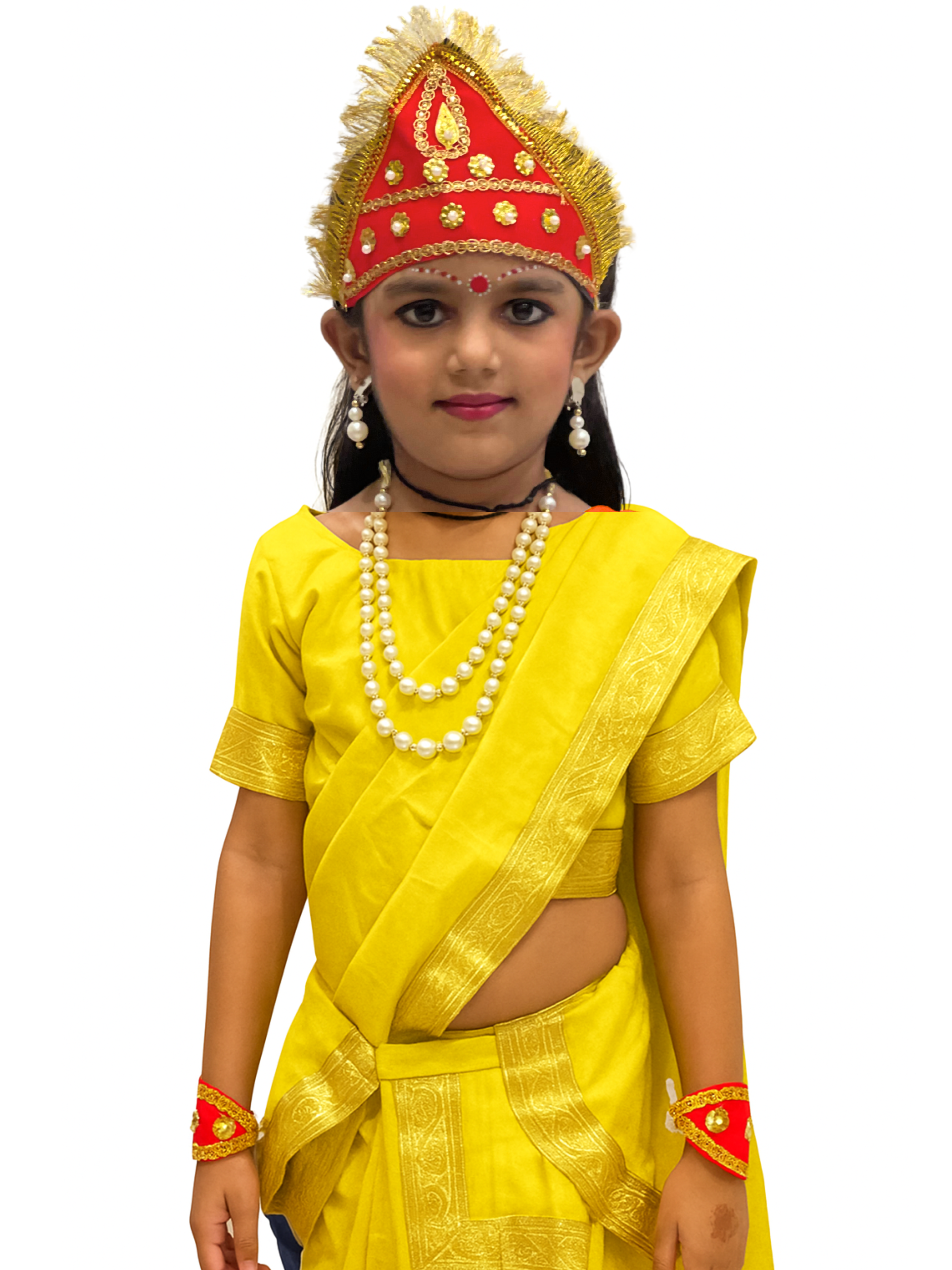 Navdurga Devi Costume for Kids – 9 Goddess|Shailaputri, Brahmacharini, Chandraghanta, Kushmanda, Skandamata, Katyayani, Kalaratri, Mahagauri, Siddhidatri