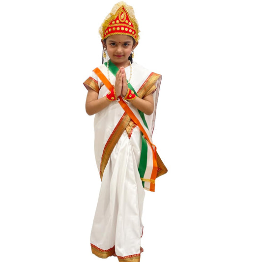 Bharatmata full Costume set for Kids, Mother india costume