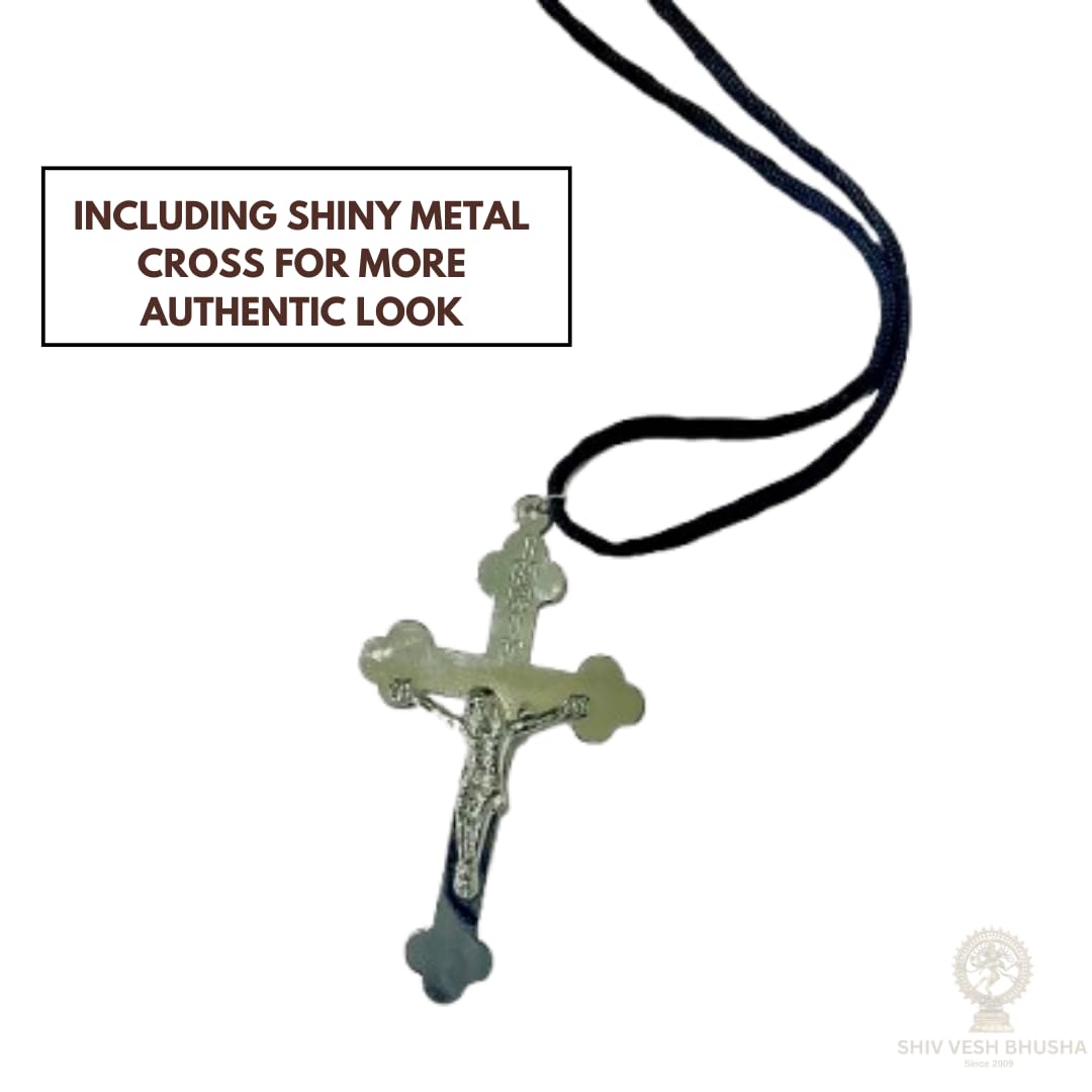 Mother Teresa dress for kids ready mate sari with scarf and silver cross