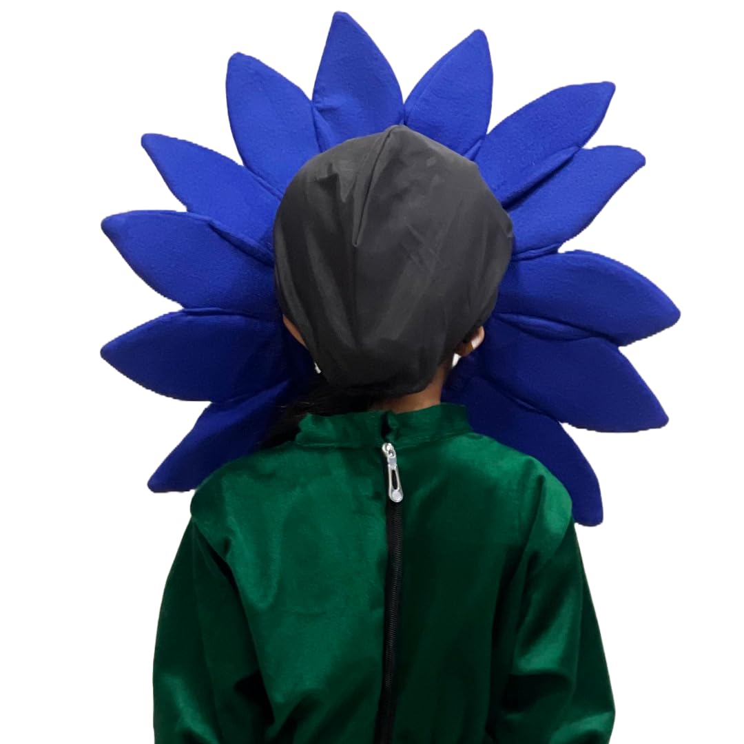Kids Flower Costume Headpiece, Foam & Velvet Fancy Dress Mask, School Functions,Available in pink,red,yellow,blue & purple