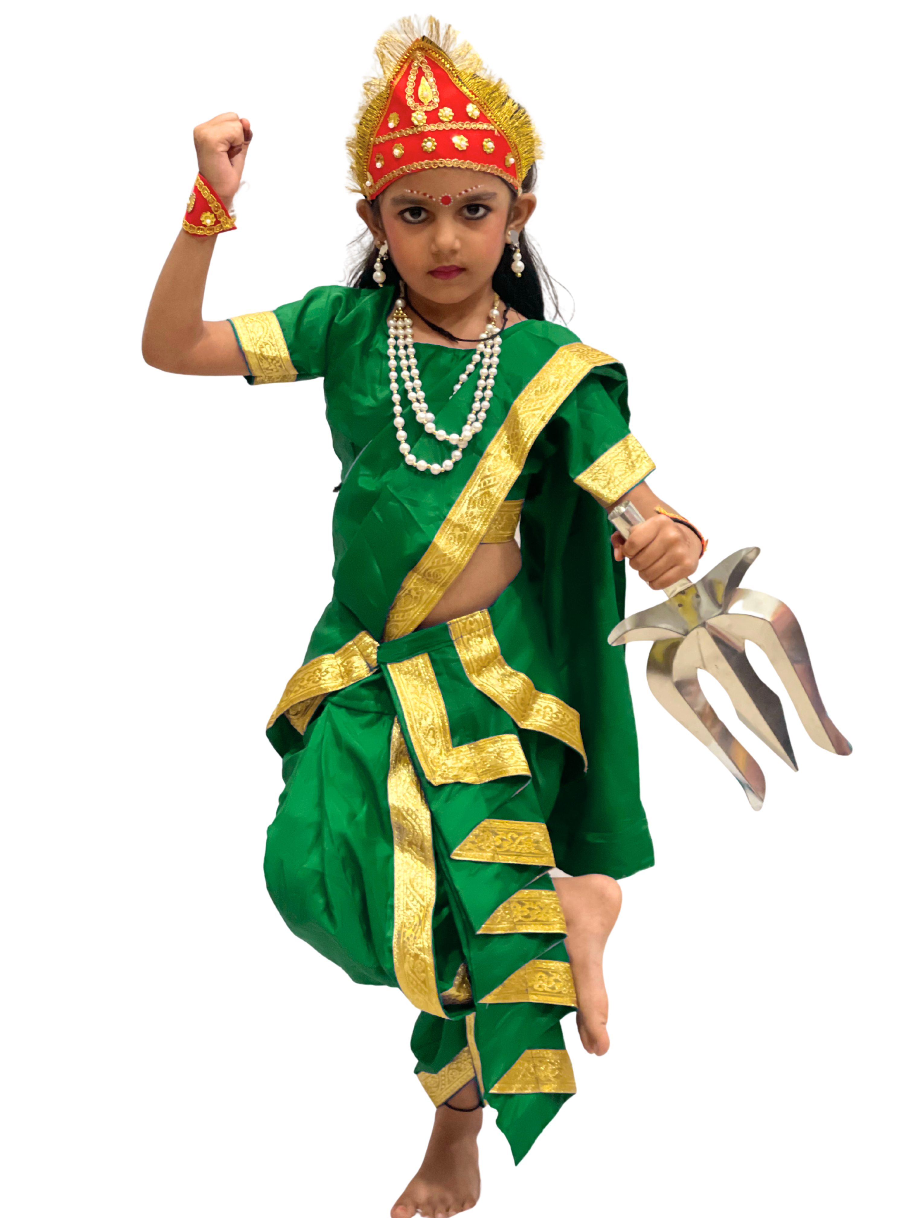 Navdurga Devi Costume for Kids – 9 Goddess|Shailaputri, Brahmacharini, Chandraghanta, Kushmanda, Skandamata, Katyayani, Kalaratri, Mahagauri, Siddhidatri