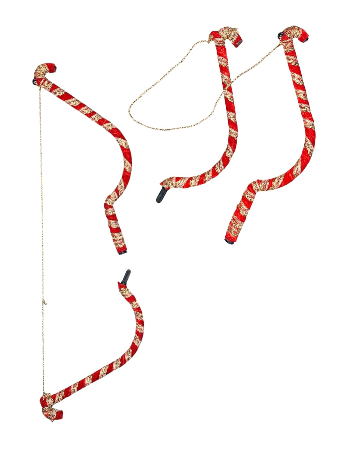 Kids Ram Dhanush Bow for Fancy Dress – 24 Inch Detachable Foldable Bow with Velvet Fabric & Golden Border | Ram Laxman Costume Accessory for Ramleela, Dussehra, School Function, Fancy Dress Prop