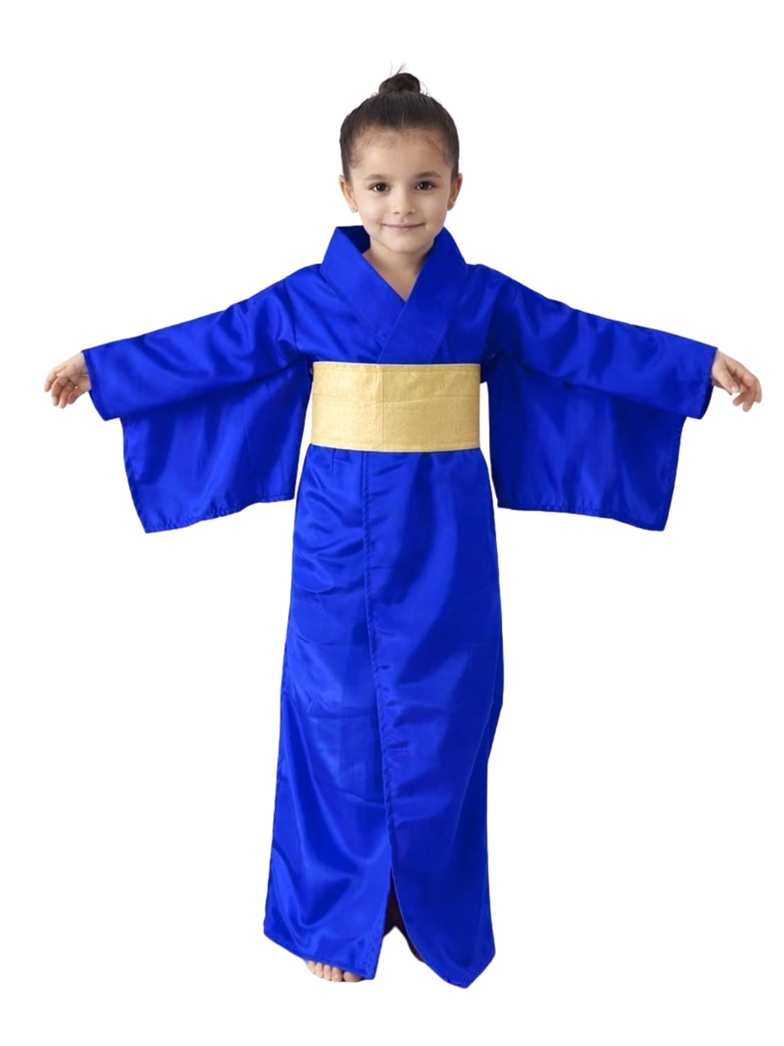 Japanese Kimono Costume with Belt for Kids & Adults | Traditional Japan Cultural Dress | International Country Fancy Dress Outfit |School Event & Cosplay Costume