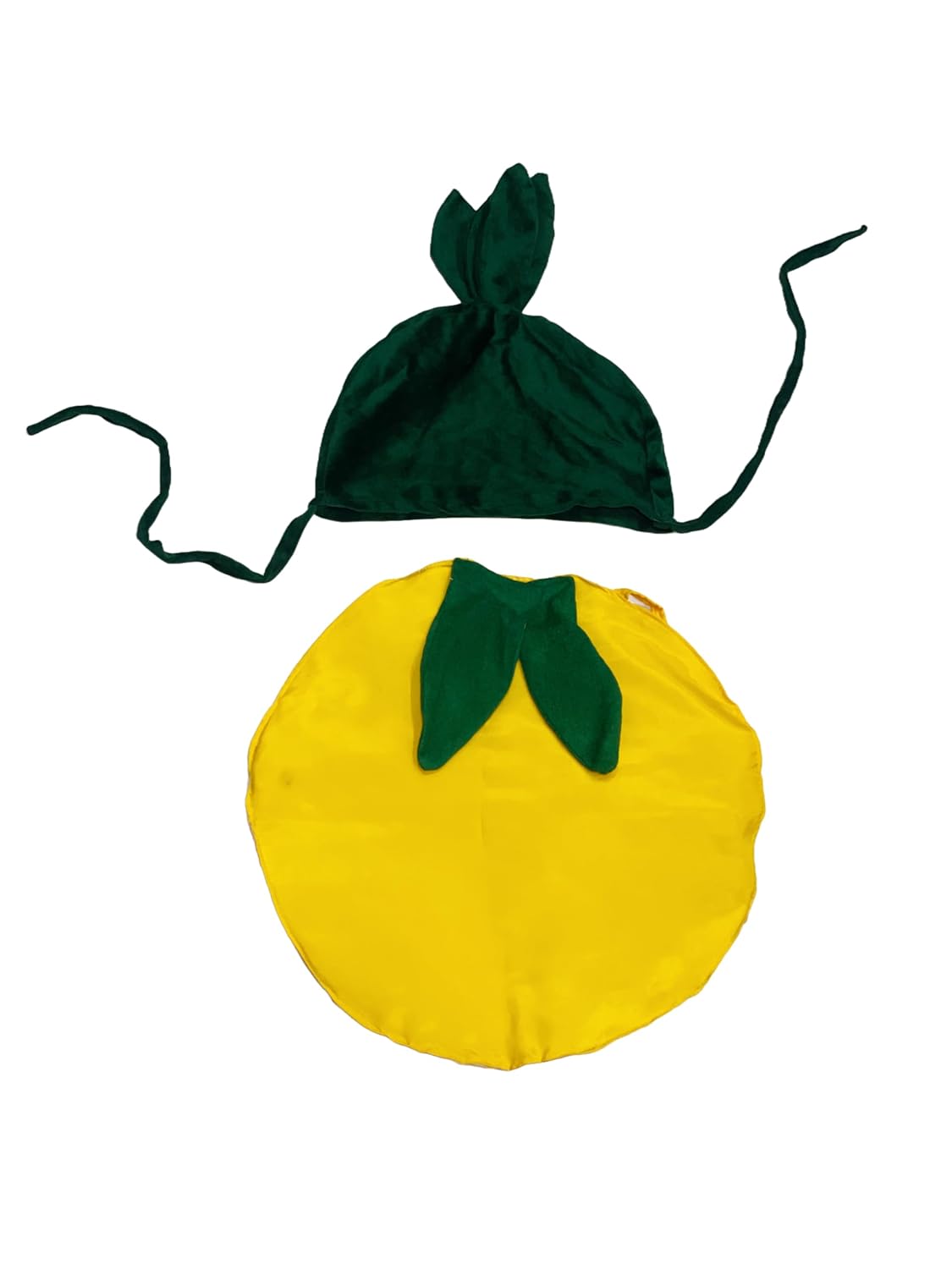 Lemon (Nimbu) Costume for Kids | lemon bodyshape with green leafy cap