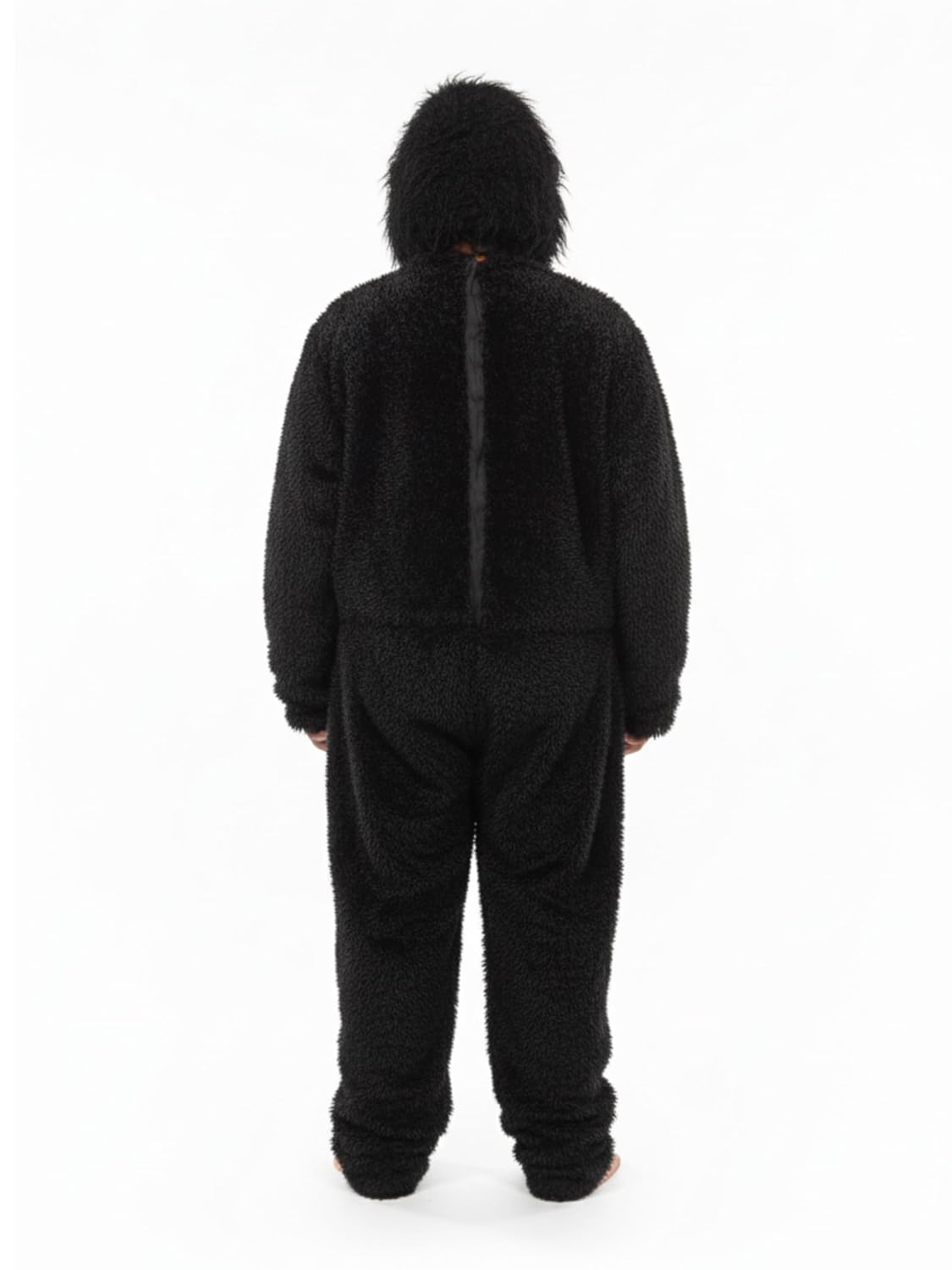 King kong/ Gorilla Costume, Black Furry Full Body Suit with Mask, Hands, Feet for Kids, Adults, Halloween, School Party