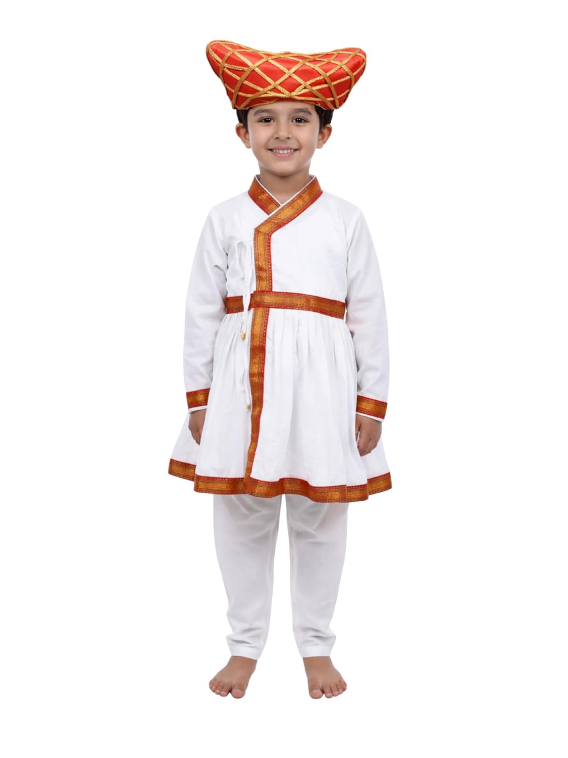 Maratha Costume for Kids |Tanaji outfit| Traditional Marathi Warrior| Kurta, Pajama & Maratha Pheta/Safa Set | Historical maratha costume (3-10 years)