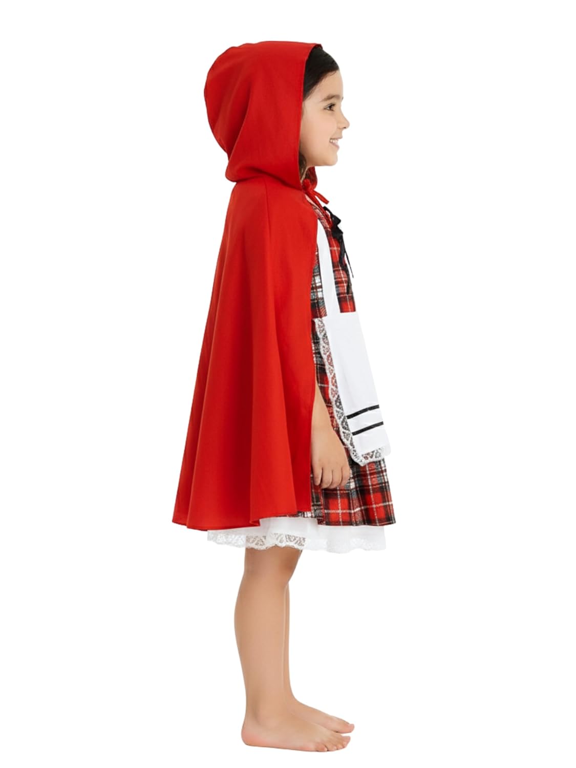 Little Red Riding Hood Costume for Kids – Fairy Tale Fancy Dress with Red Cape & Apron | Girl’s Storybook Costume for School Functions, Fancy Dress & Halloween Party