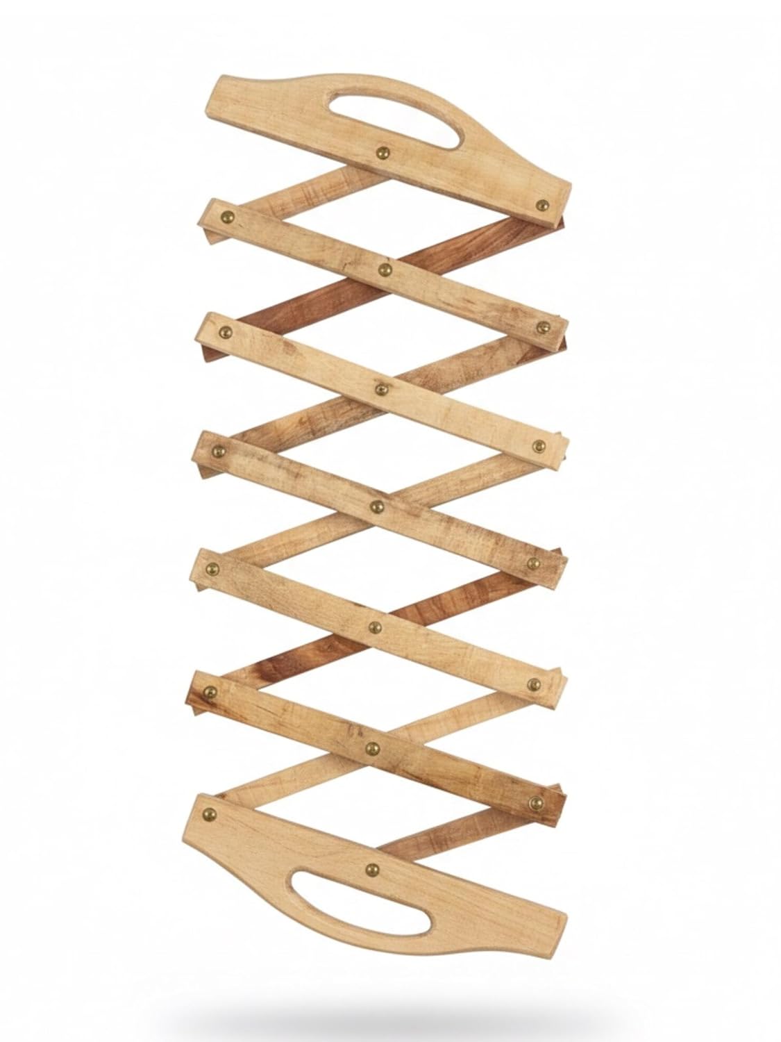 Punjabi Kaichi Wooden Expandable Toy for Kids | Traditional Punjabi Scissor Stretch kaichi | Foldable Pull & Expand Wooden Hand Toy
