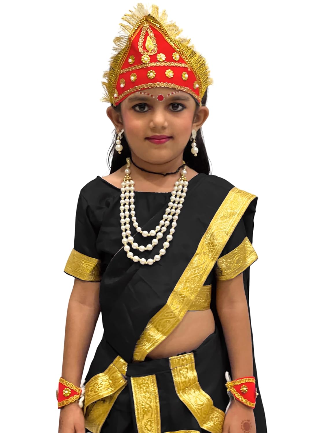 Navdurga Devi Costume for Kids – 9 Goddess|Shailaputri, Brahmacharini, Chandraghanta, Kushmanda, Skandamata, Katyayani, Kalaratri, Mahagauri, Siddhidatri
