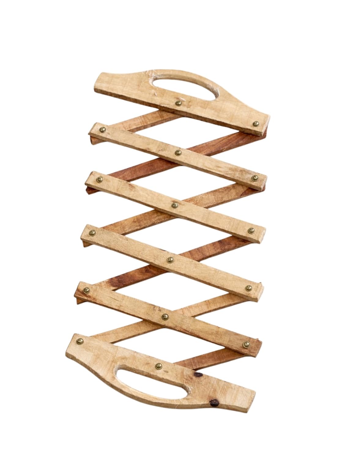 Punjabi Kaichi Wooden Expandable Toy for Kids | Traditional Punjabi Scissor Stretch kaichi | Foldable Pull & Expand Wooden Hand Toy