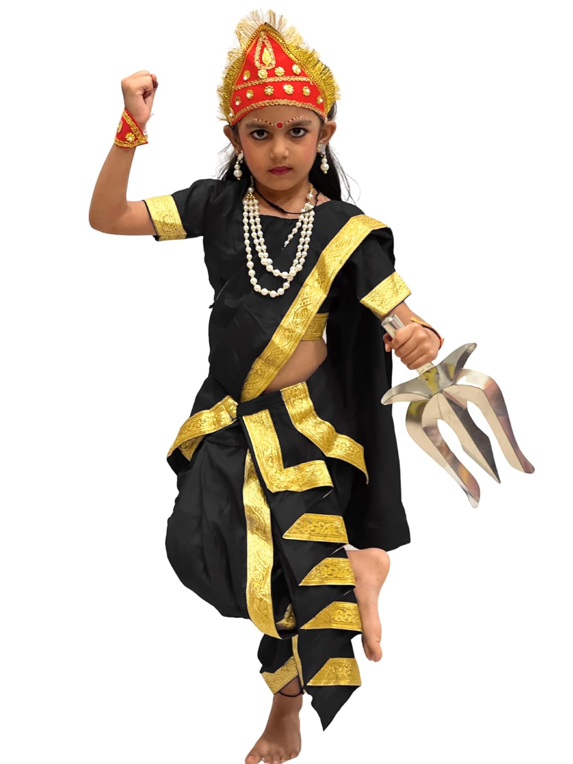Navdurga Devi Costume for Kids – 9 Goddess|Shailaputri, Brahmacharini, Chandraghanta, Kushmanda, Skandamata, Katyayani, Kalaratri, Mahagauri, Siddhidatri