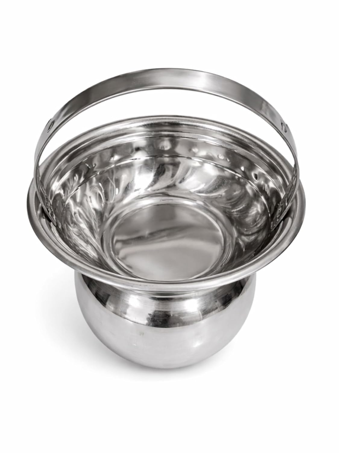 Kids Steel Kamandal for Fancy Dress | Lord Shiva/Rishi/Sadhu Costume Accessory | Stainless Steel Pooja Pot with Handle for Role Play, School Functions & Mythological Dress Up
