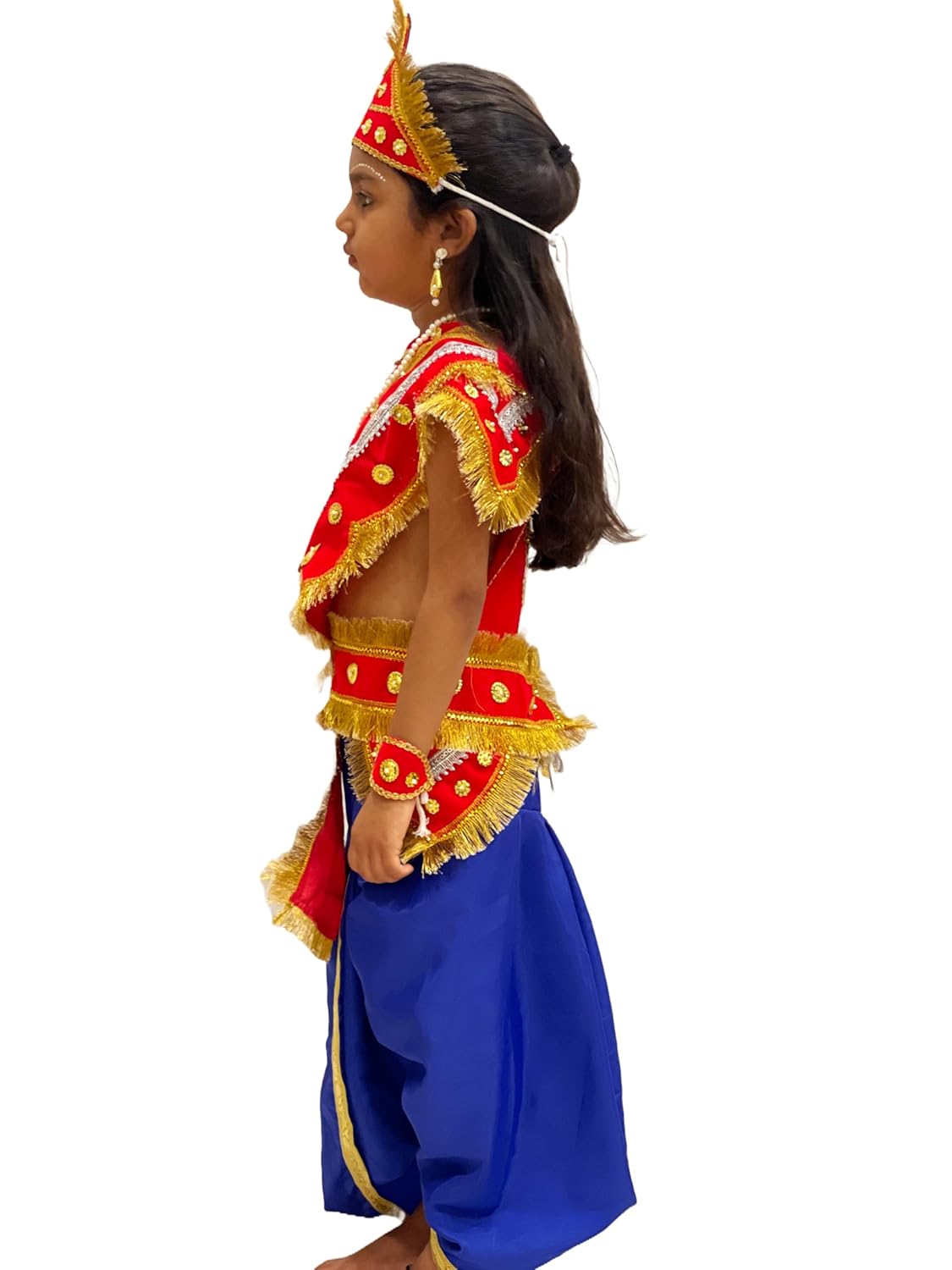 Kids Lord Vishnu, Narayan Costume, Traditional Indian Mythological Dress for kids