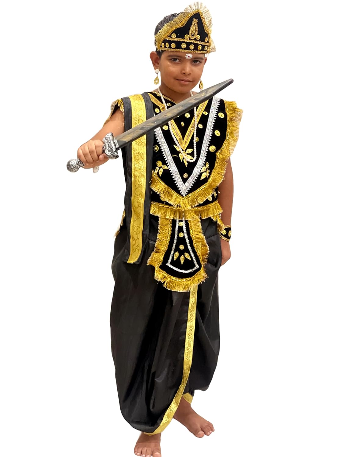 Kids Ravan & Kans Costume | Ravana Kansa Fancy Dress for Boys | Ramayana & Mahabharata Mythological Character Outfit for Fancy Dress Competitions