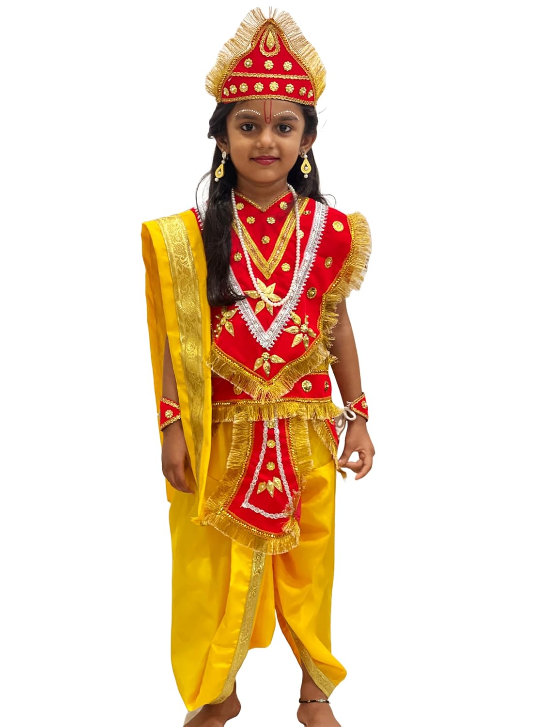 Kids Krishna Costume complete set for Janmashtami | Dwarkadish Dress for kids  (2-16 Years)