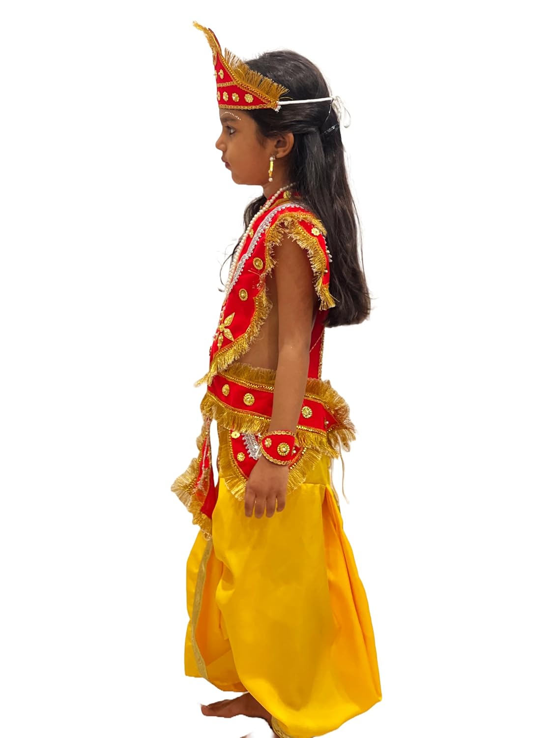 Kids Krishna Costume complete set for Janmashtami | Dwarkadish Dress for kids  (2-16 Years)