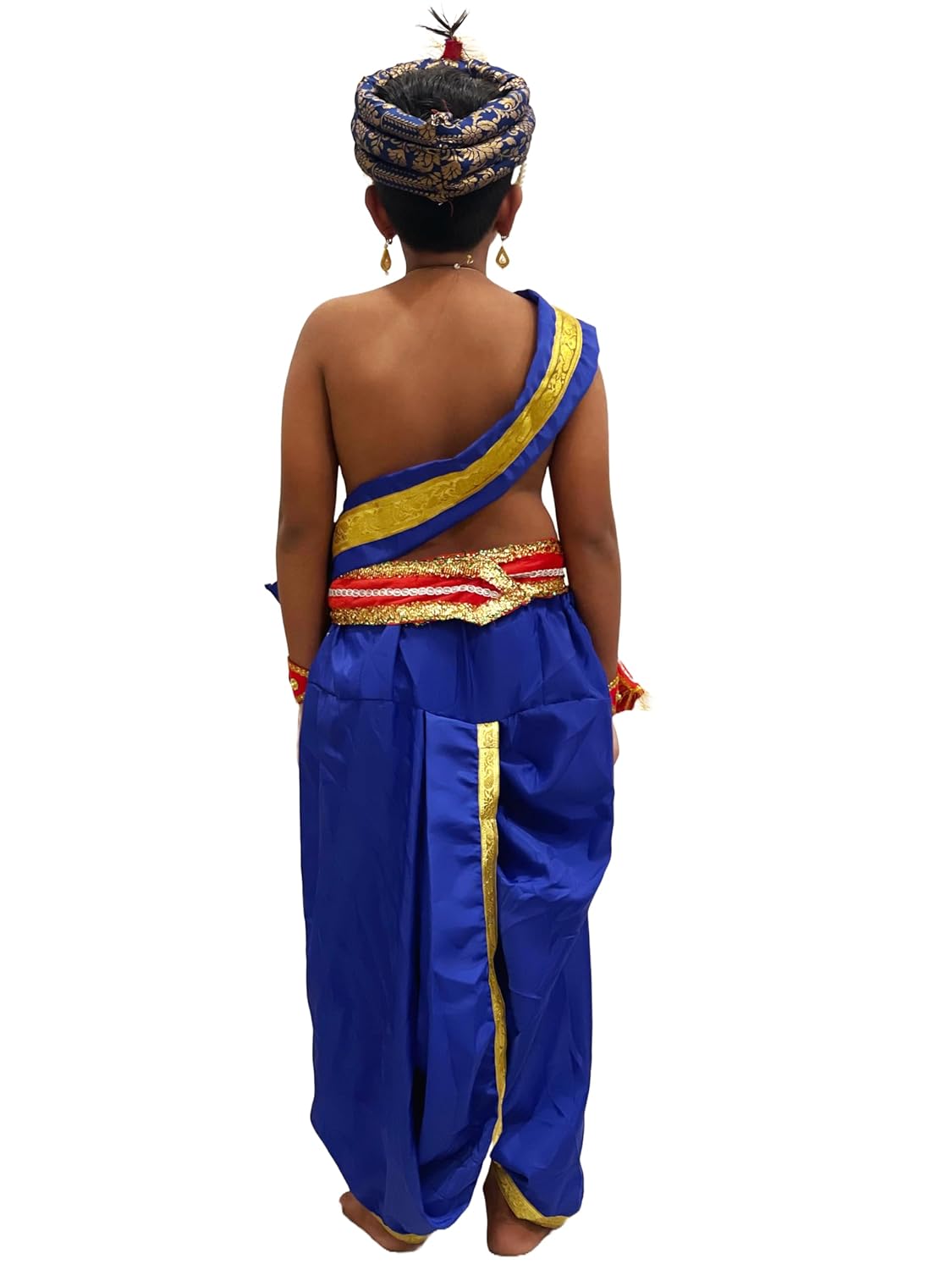 Kids Krishna Gwala Fancy Dress Costume for Janmashtami, School Function-Blue