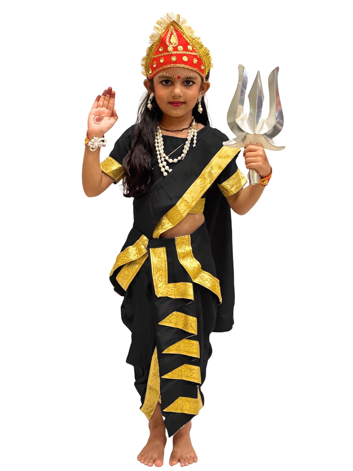 Navdurga Devi Costume for Kids – 9 Goddess|Shailaputri, Brahmacharini, Chandraghanta, Kushmanda, Skandamata, Katyayani, Kalaratri, Mahagauri, Siddhidatri